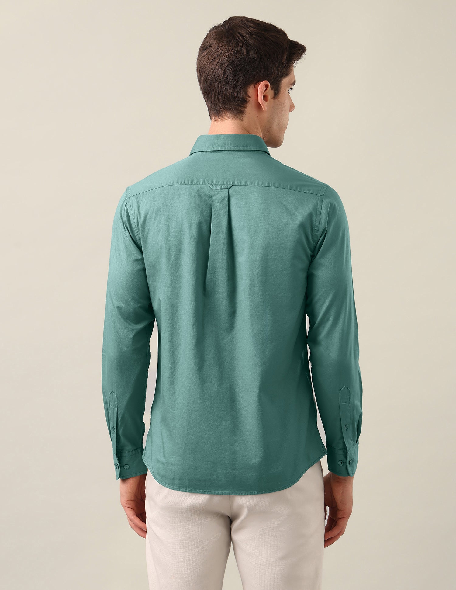 Twill Tailored Fit Shirt Teal - U.S. Polo Assn. India | Large