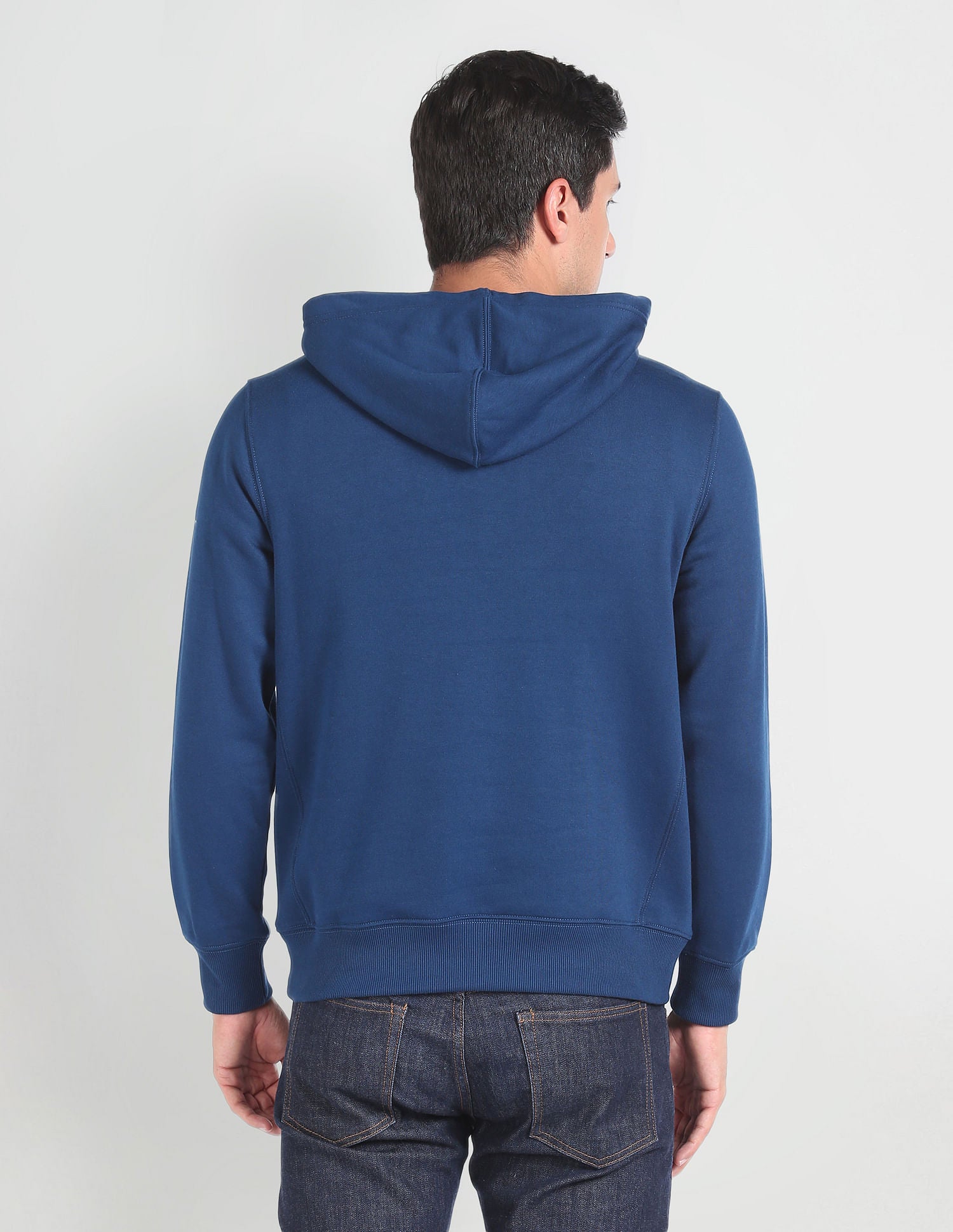 Kangaroo Pocket Hooded Sweatshirt Dark Blue - U.S. Polo Assn. India | Large