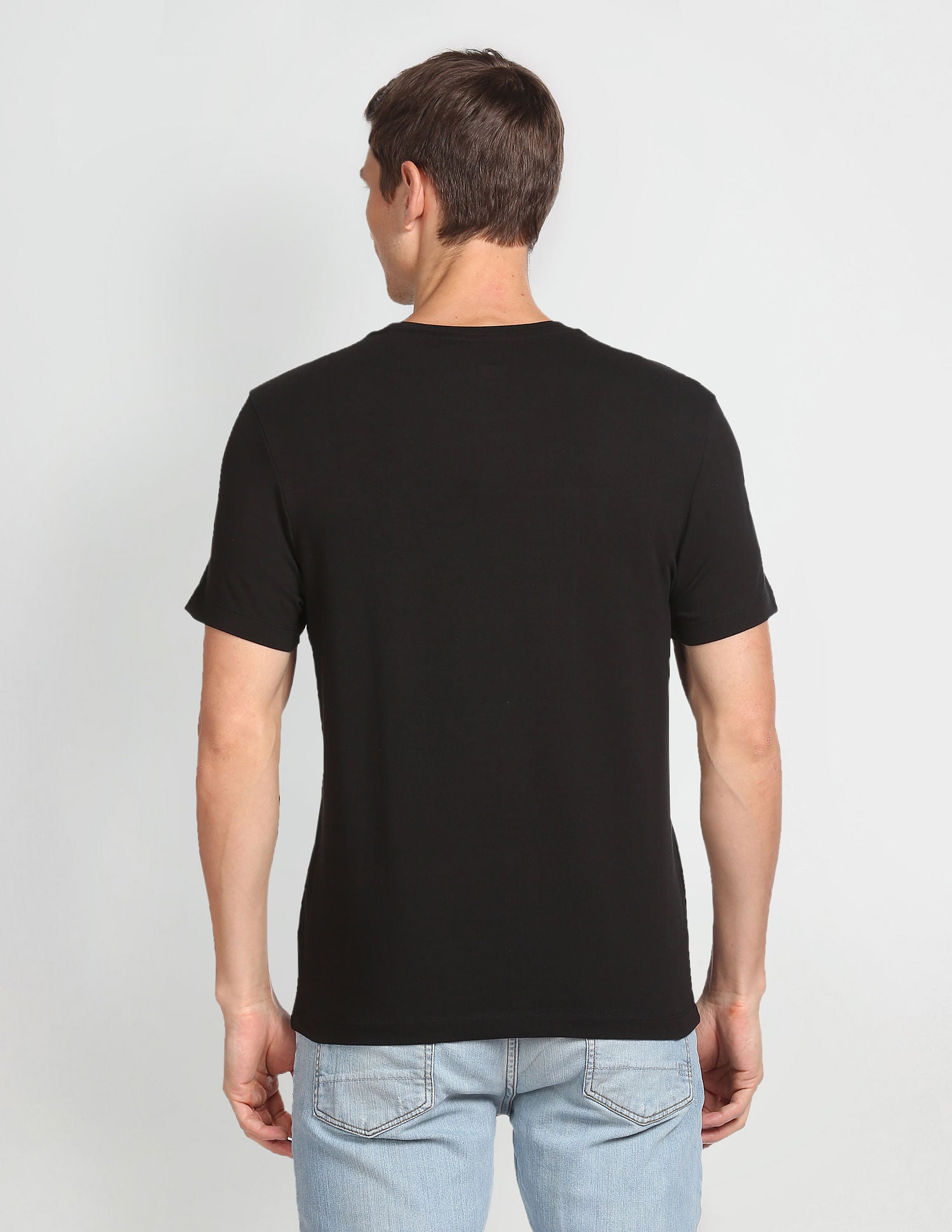 Crew Neck Brand Print T-Shirt Black - U.S. Polo Assn. India | Large