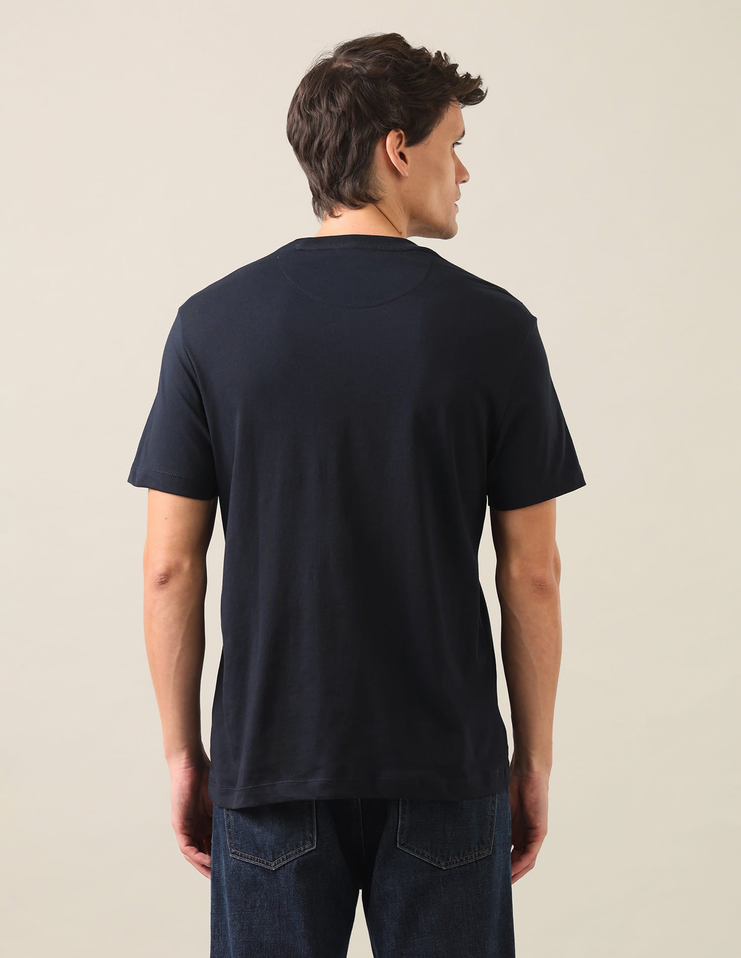 Graphic Brand Printed Regular Fit T-Shirt Navy - U.S. Polo Assn. India | Large