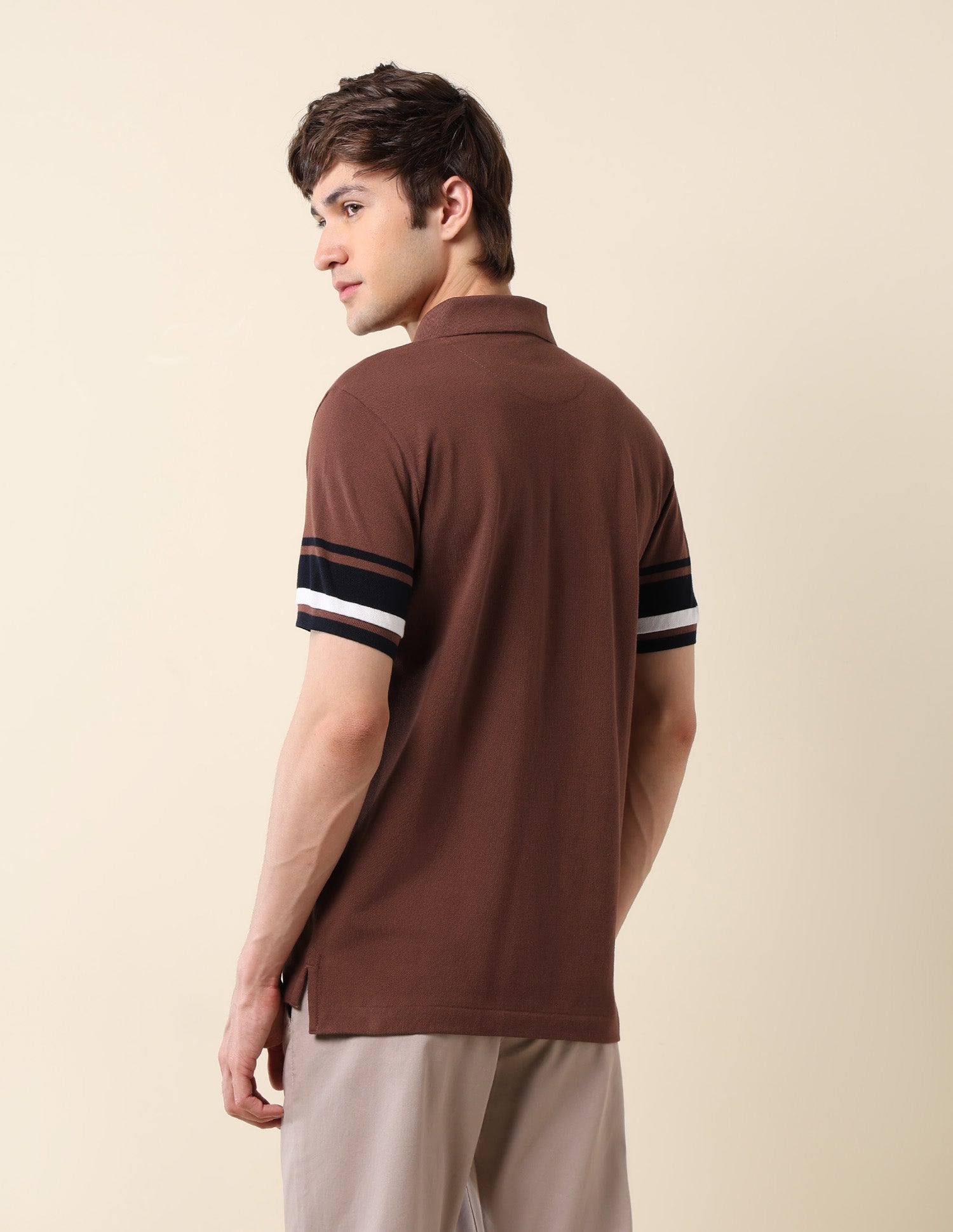 Colourblocked Classic Polo Shirt Light Brown - U.S. POLO ASSN. | Large