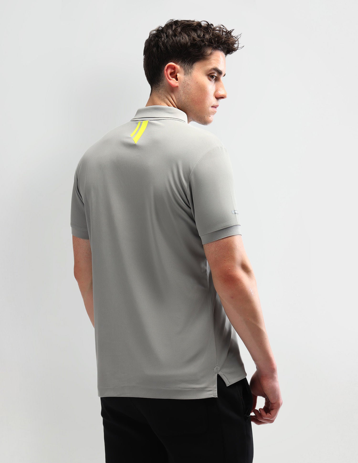 Slim Fit Solid Polo Shirt Grey - U.S. Polo Assn. India | Large