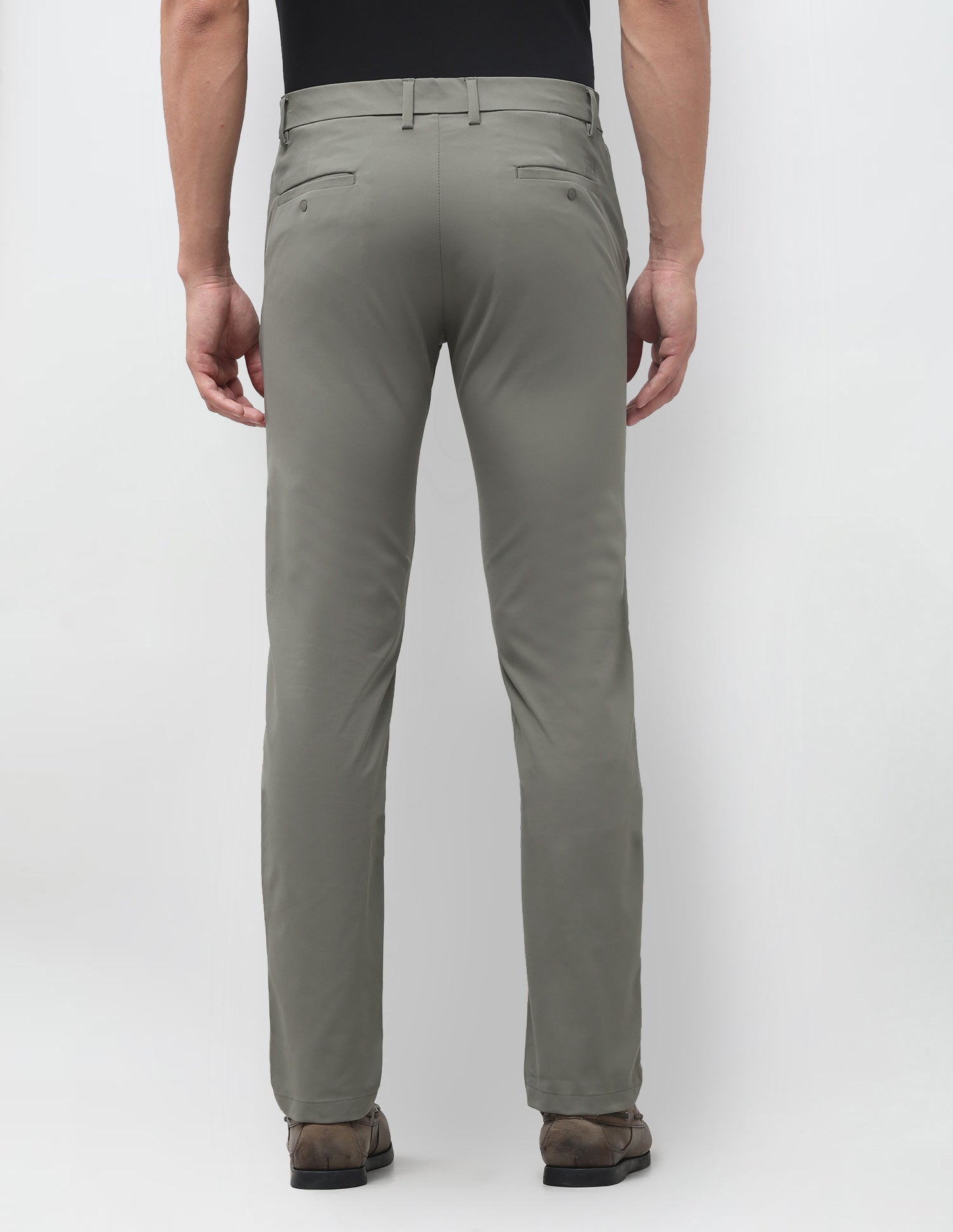 Denver Slim Fit Mid Rise Trousers Green - U.S. Polo Assn. India | Large
