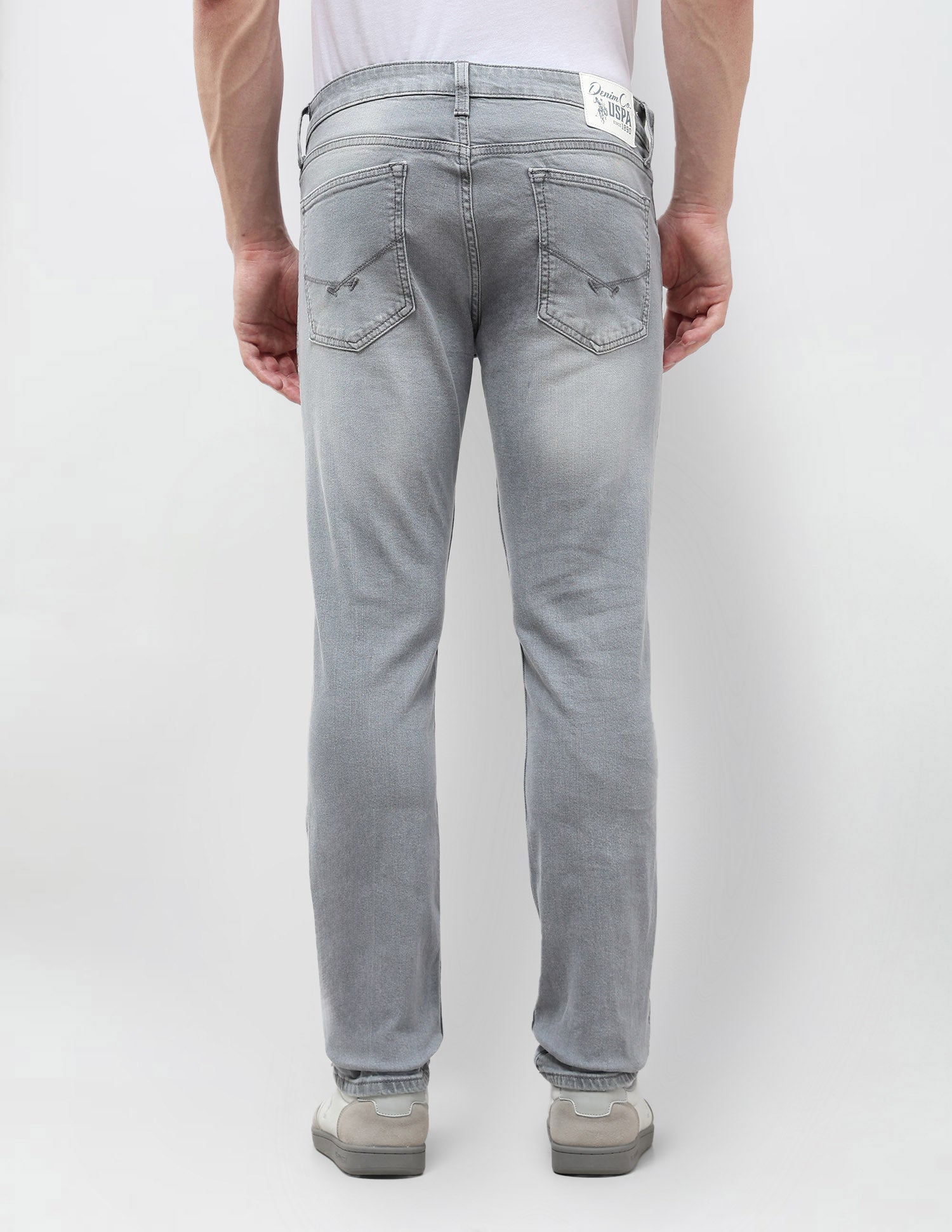 Brandon Slim Tapered Fit Grey Jeans Grey - U.S. POLO ASSN. | Large