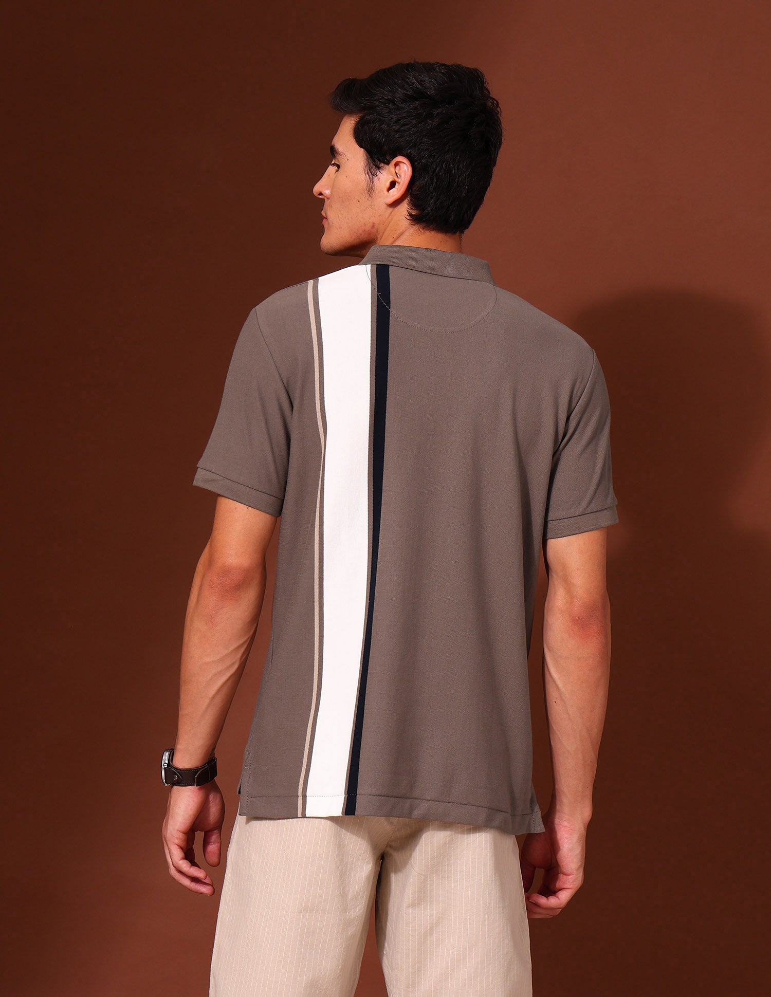 Colourblocked Classic Polo Shirt Brown - U.S. Polo Assn. India | Large