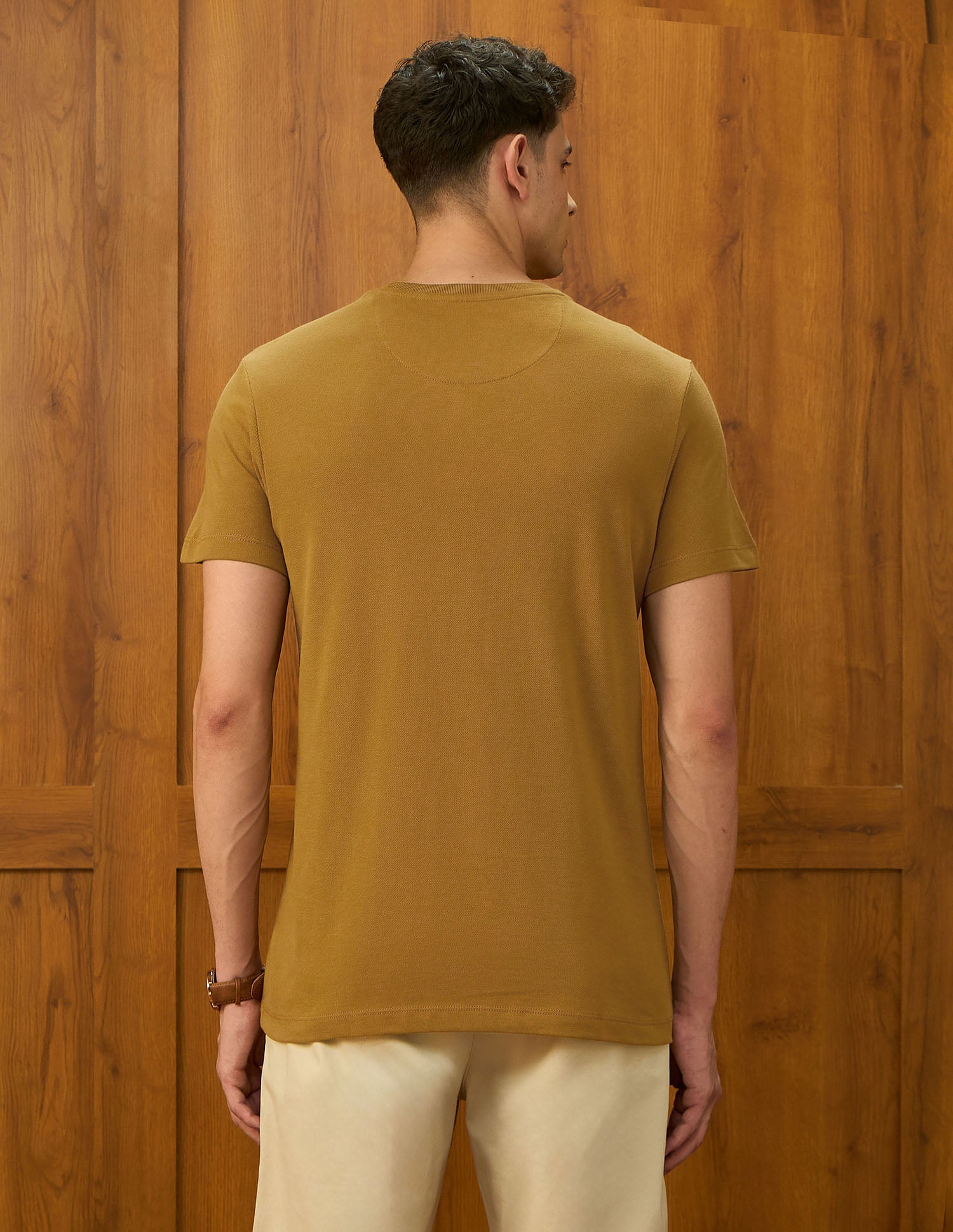 Brand Embroidered Varsity Theatre T-Shirt Mustard - U.S. POLO ASSN. | Large