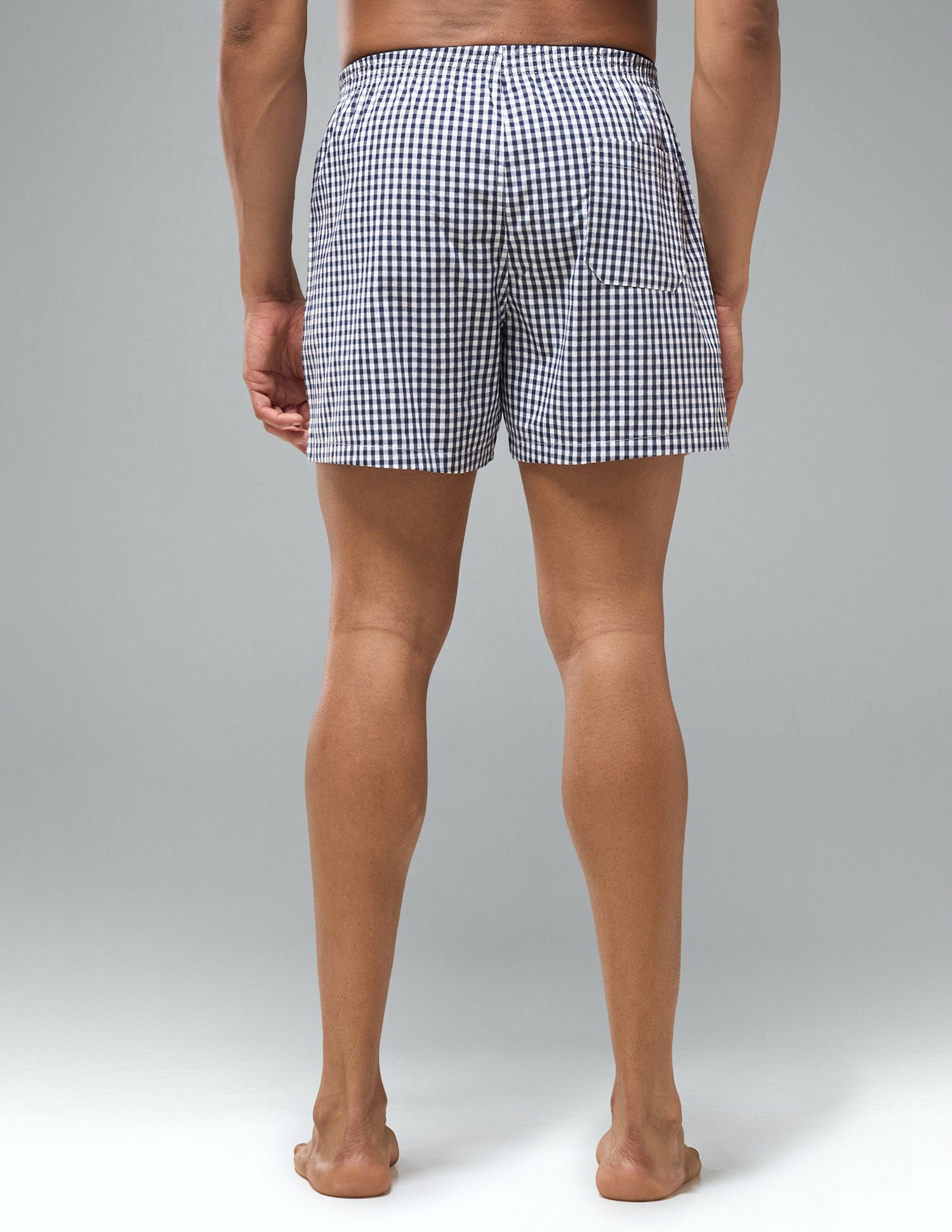Gingham Checked OEX24 Boxer Shorts Navy - U.S. Polo Assn. India | Large