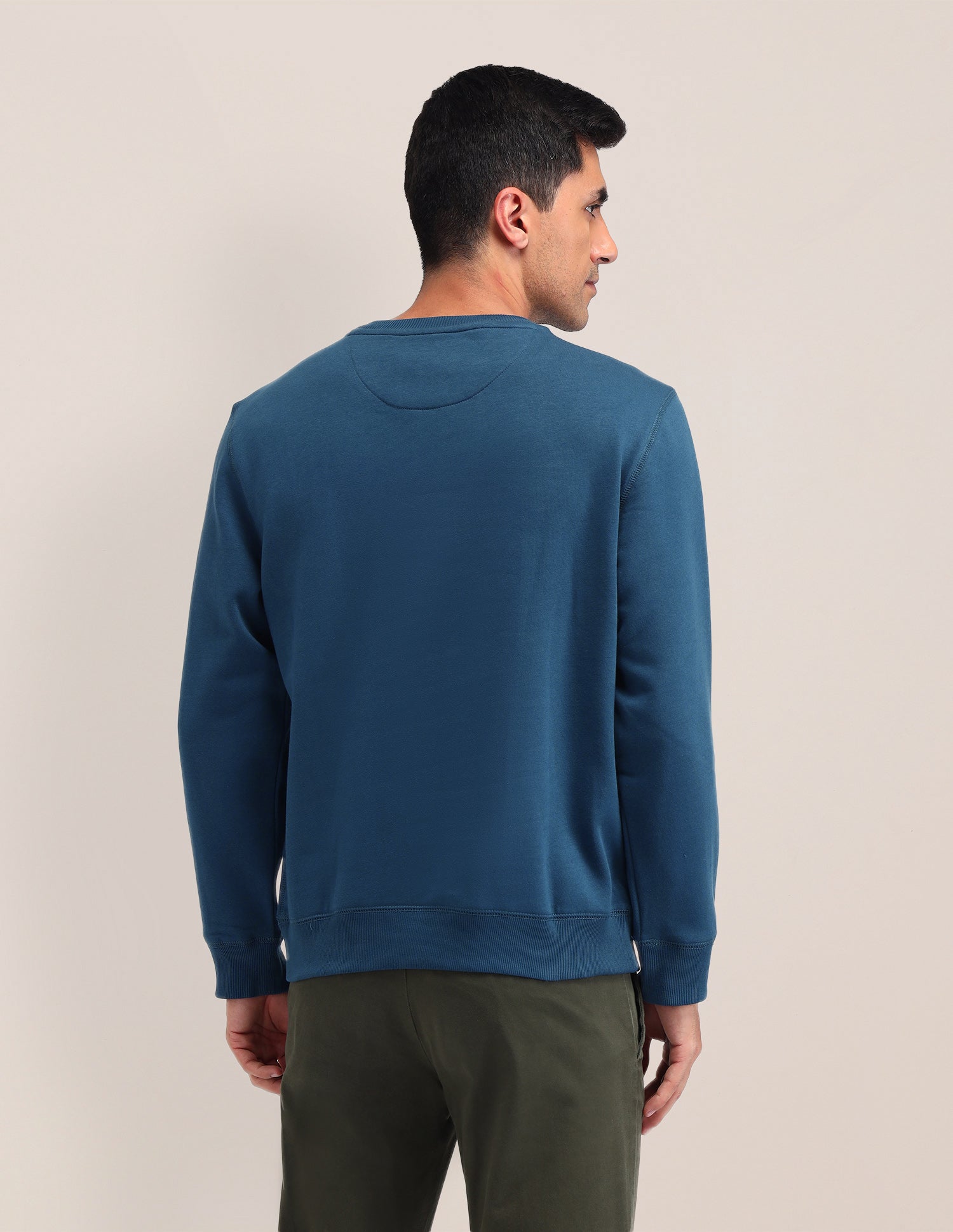 Graphic Printed Regular Fit Sweatshirt Teal - U.S. Polo Assn. India | Large