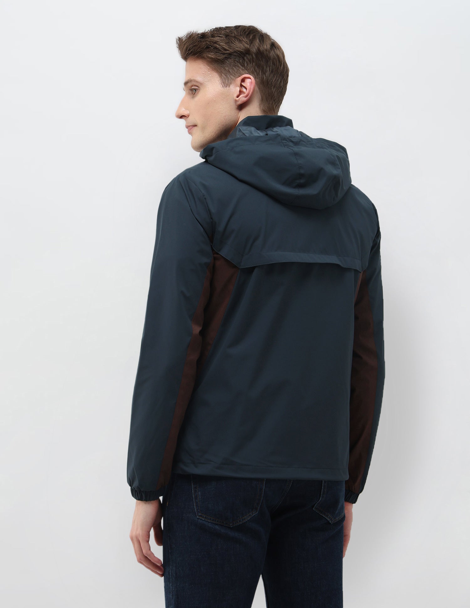 Packable Detachable Hood Colour Blocked Jacket Teal - U.S. Polo Assn. India | Large