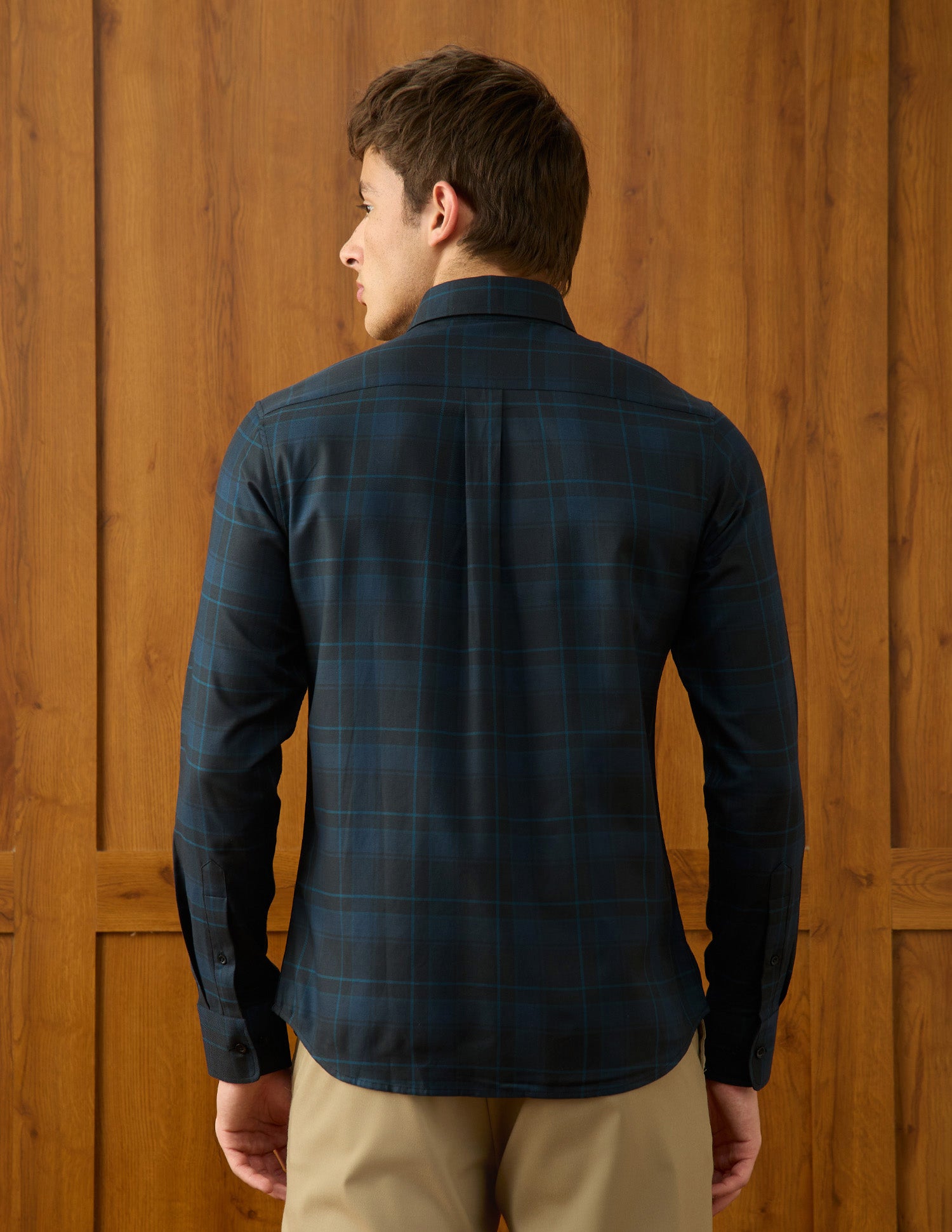 Tartan Checked Twill Shirt Teal - U.S. Polo Assn. India | Large