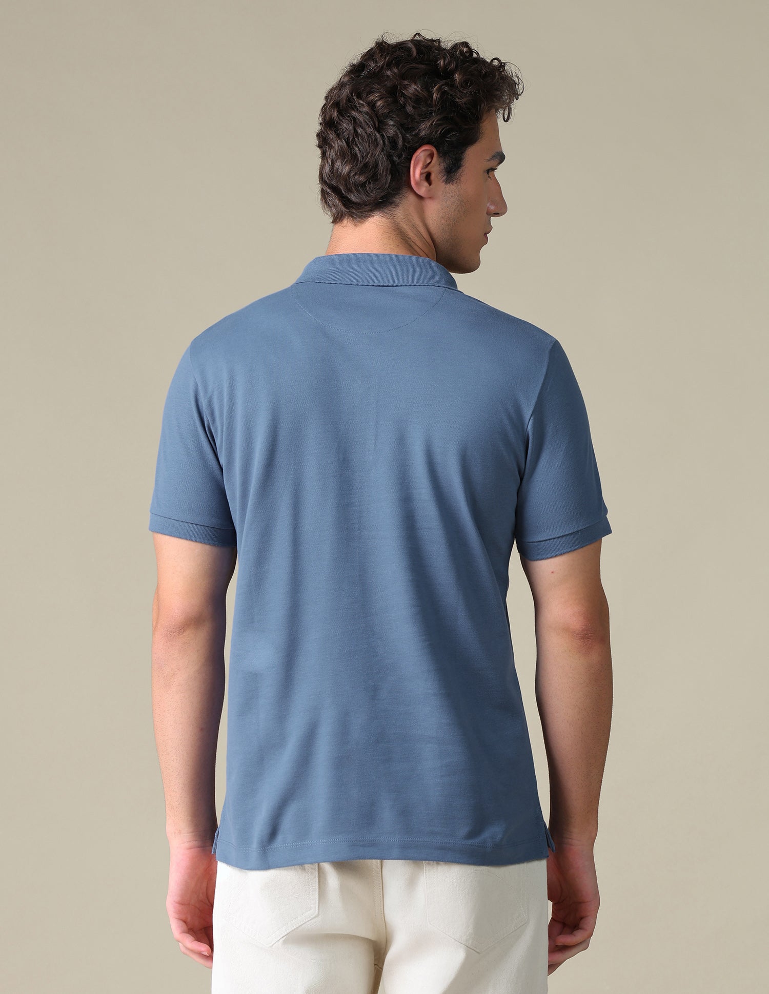 Typographic Slim Fit T-Shirt Blue - U.S. Polo Assn. India | Large