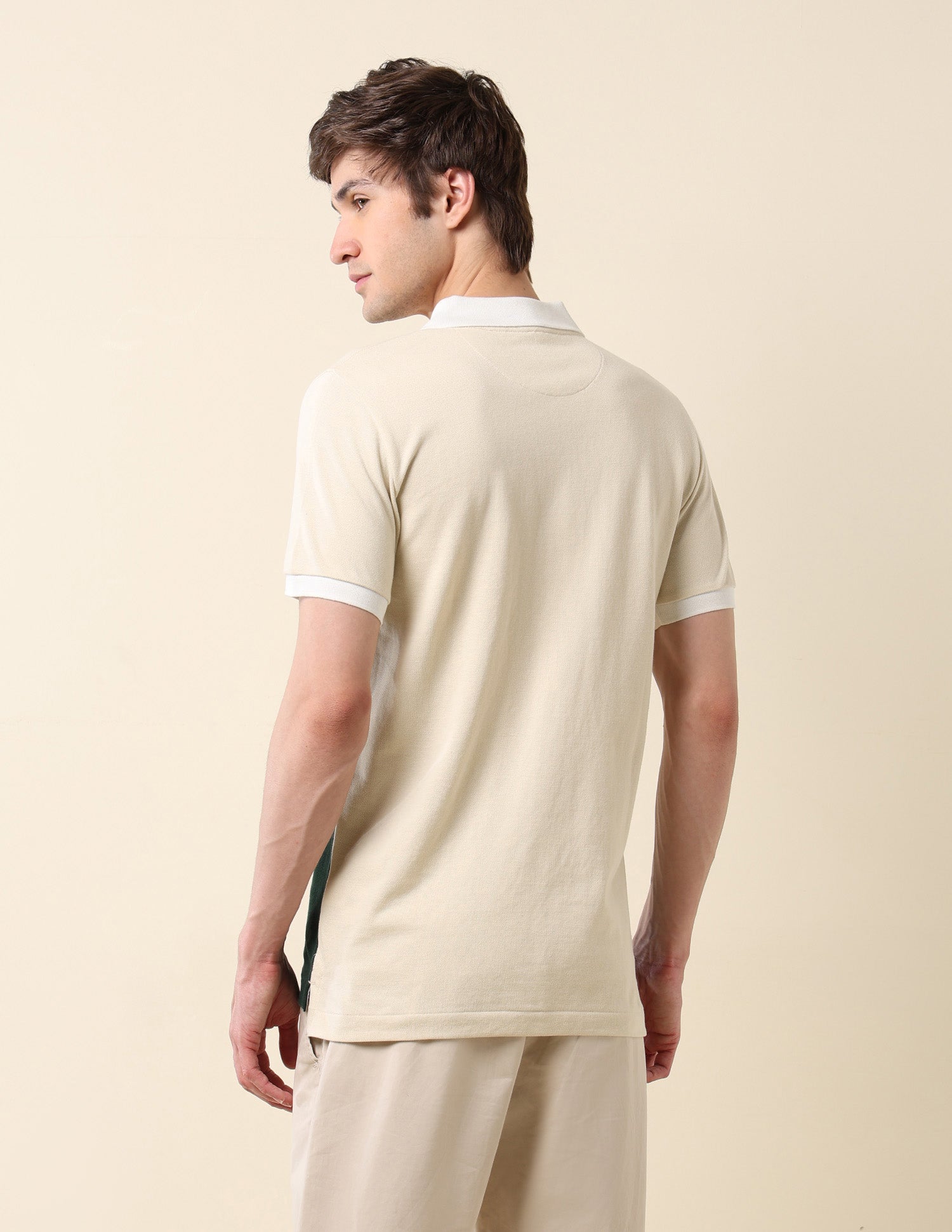 Colourblocked Classic Polo Shirt Beige - U.S. POLO ASSN. | Large