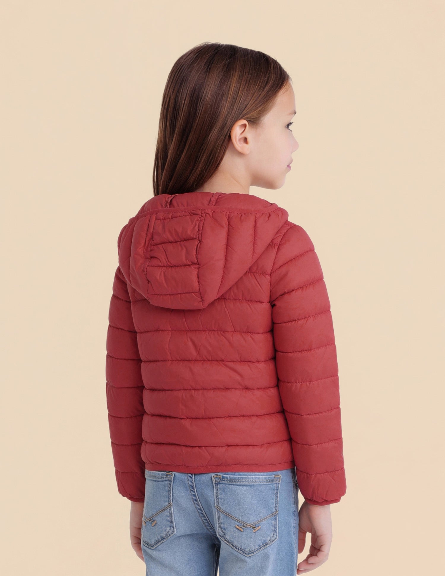 Girls Solid Regular Fit Packable Jacket Red - U.S. Polo Assn. India | Large