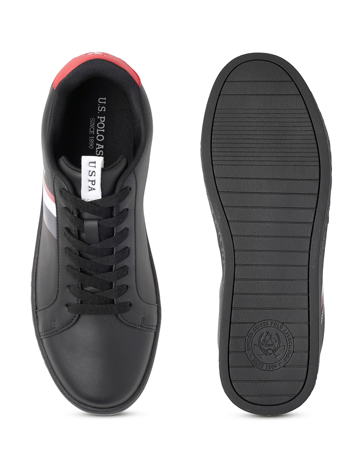 Men Ferro Solid Sneakers Black - U.S. POLO ASSN. | Large