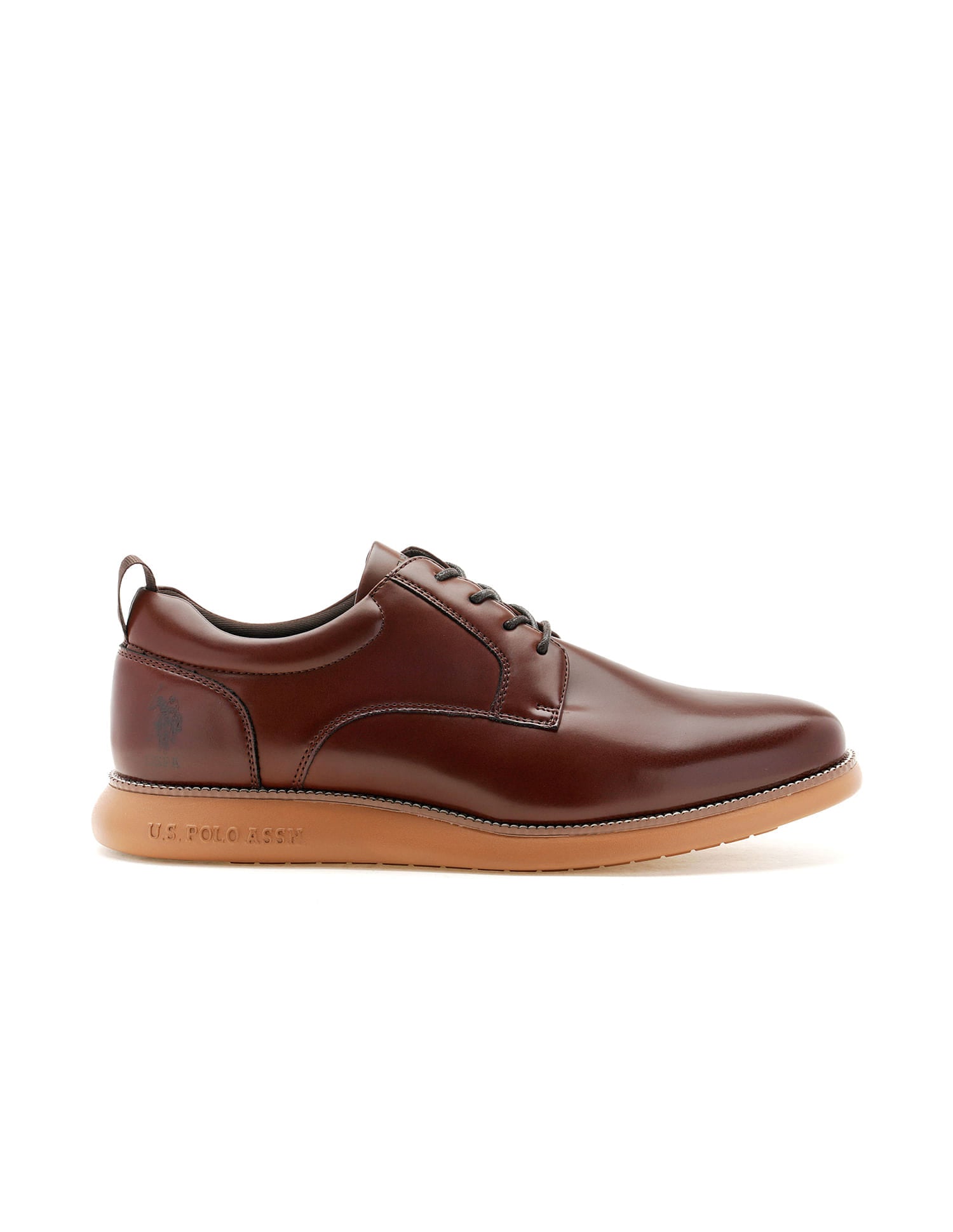 Men Nicolo Brown Work Casuals Lace Up Shoes Brown - U.S. Polo Assn. India | Large