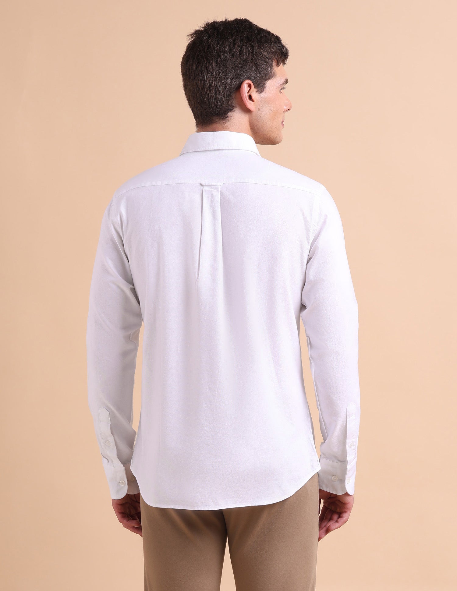 Brand Printed Tailored Fit Oxford Shirt White - U.S. POLO ASSN. | Large