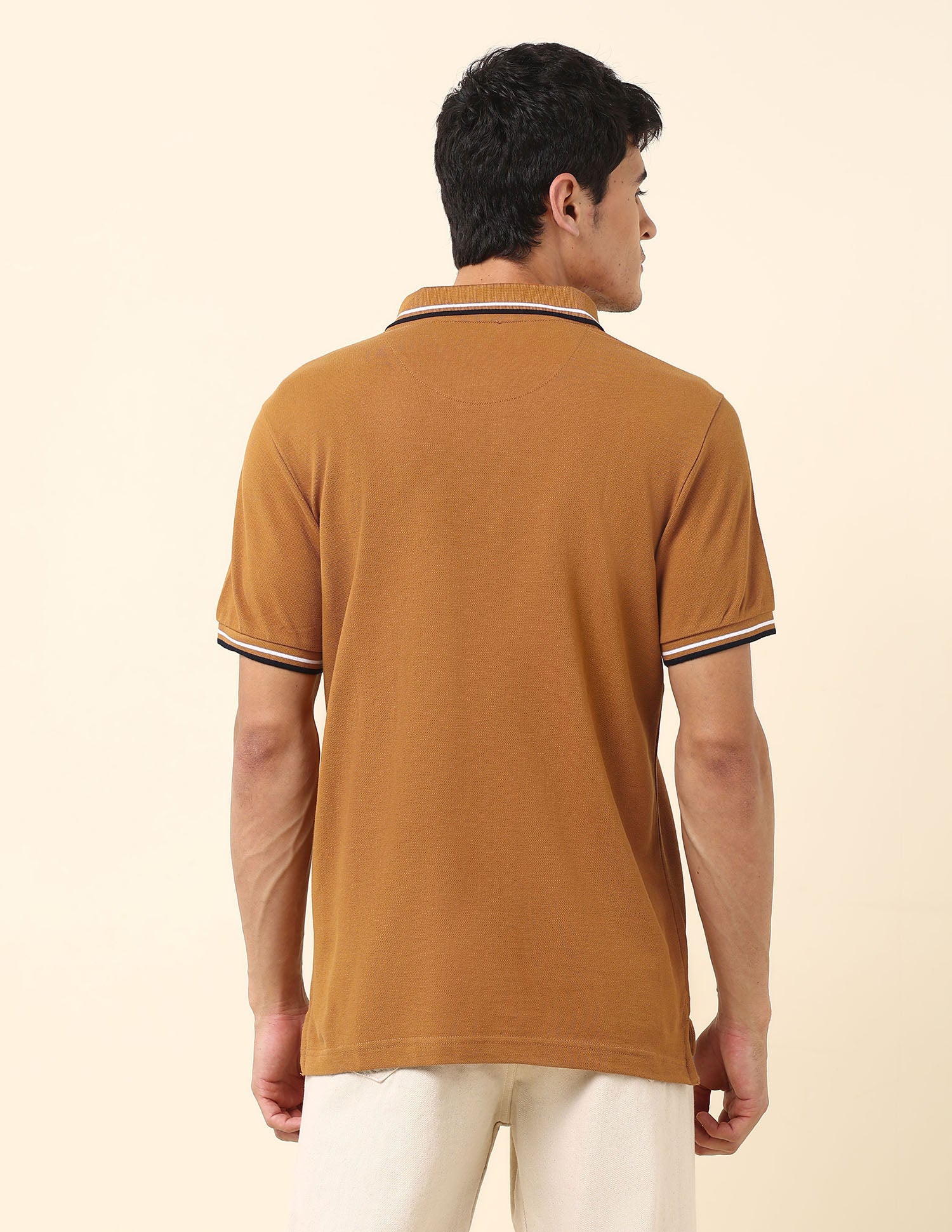Solid Slim Fit Polo Shirt Mustard - U.S. Polo Assn. India | Large
