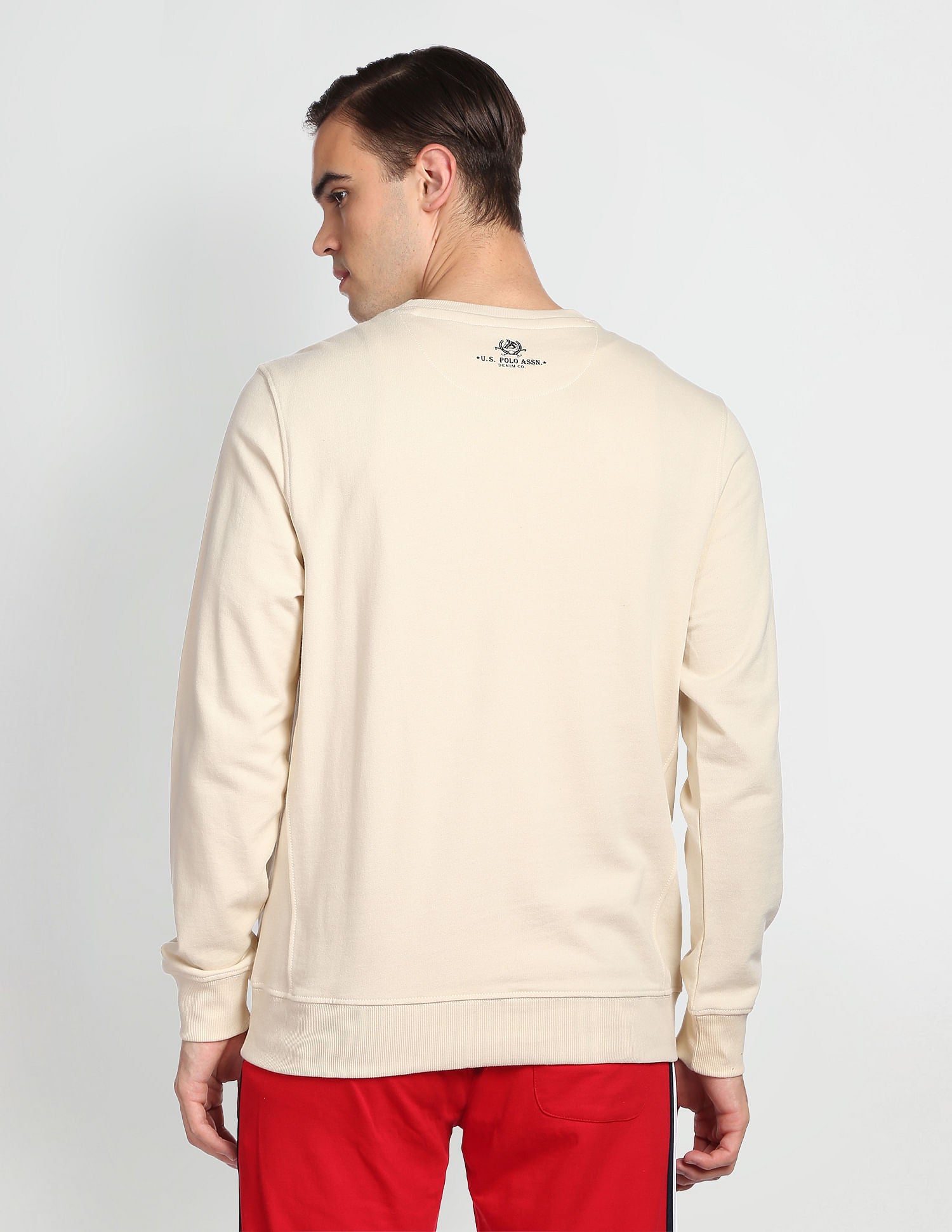 Collegiate Terry Sweatshirt Beige - U.S. POLO ASSN. | Large