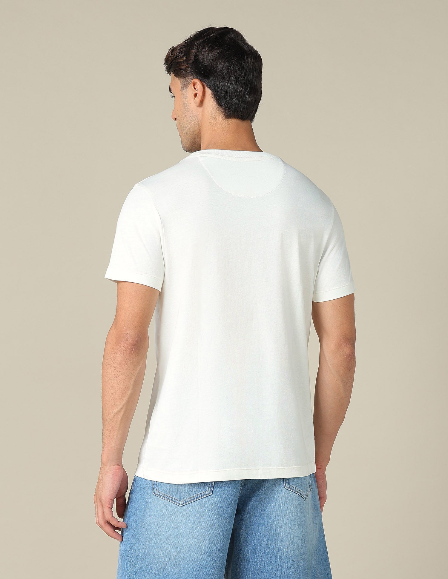 Graphic Printed Muscle Fit T-Shirt Ivory - U.S. POLO ASSN. | Large