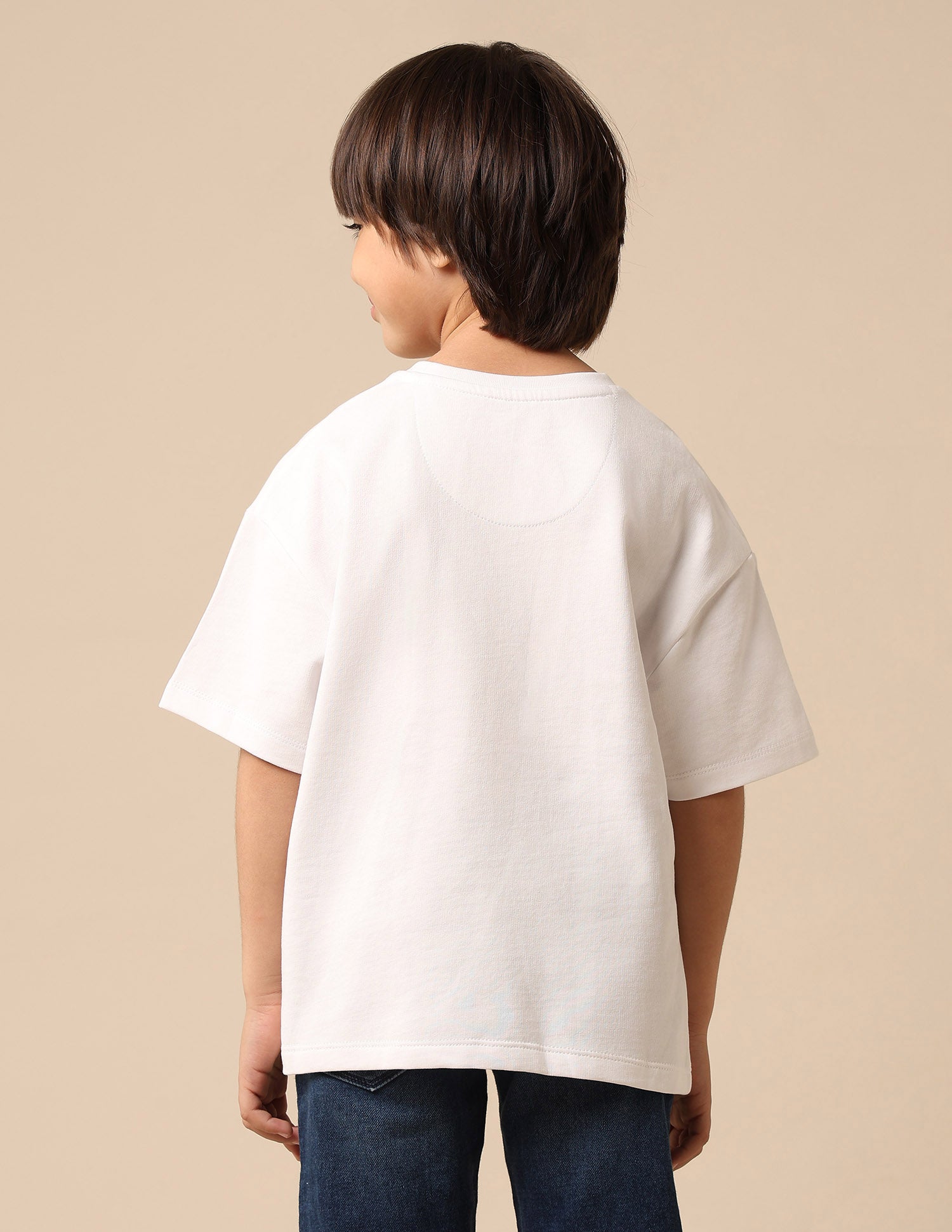 Boys Graphic Printed Boxy Fit T Shirt White - U.S. POLO ASSN. | Large