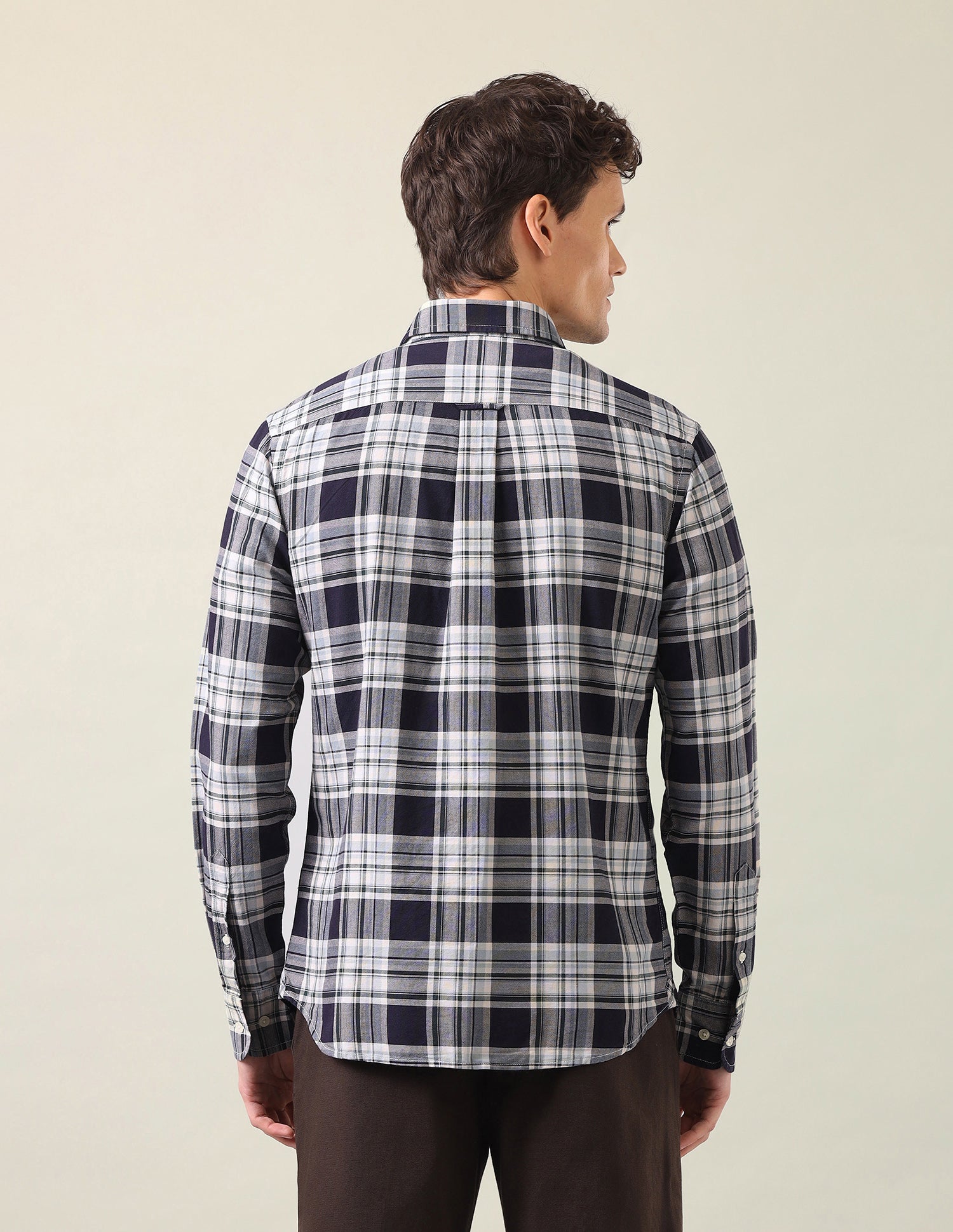 Tartan Checked Oxford Shirt Navy - U.S. Polo Assn. India | Large
