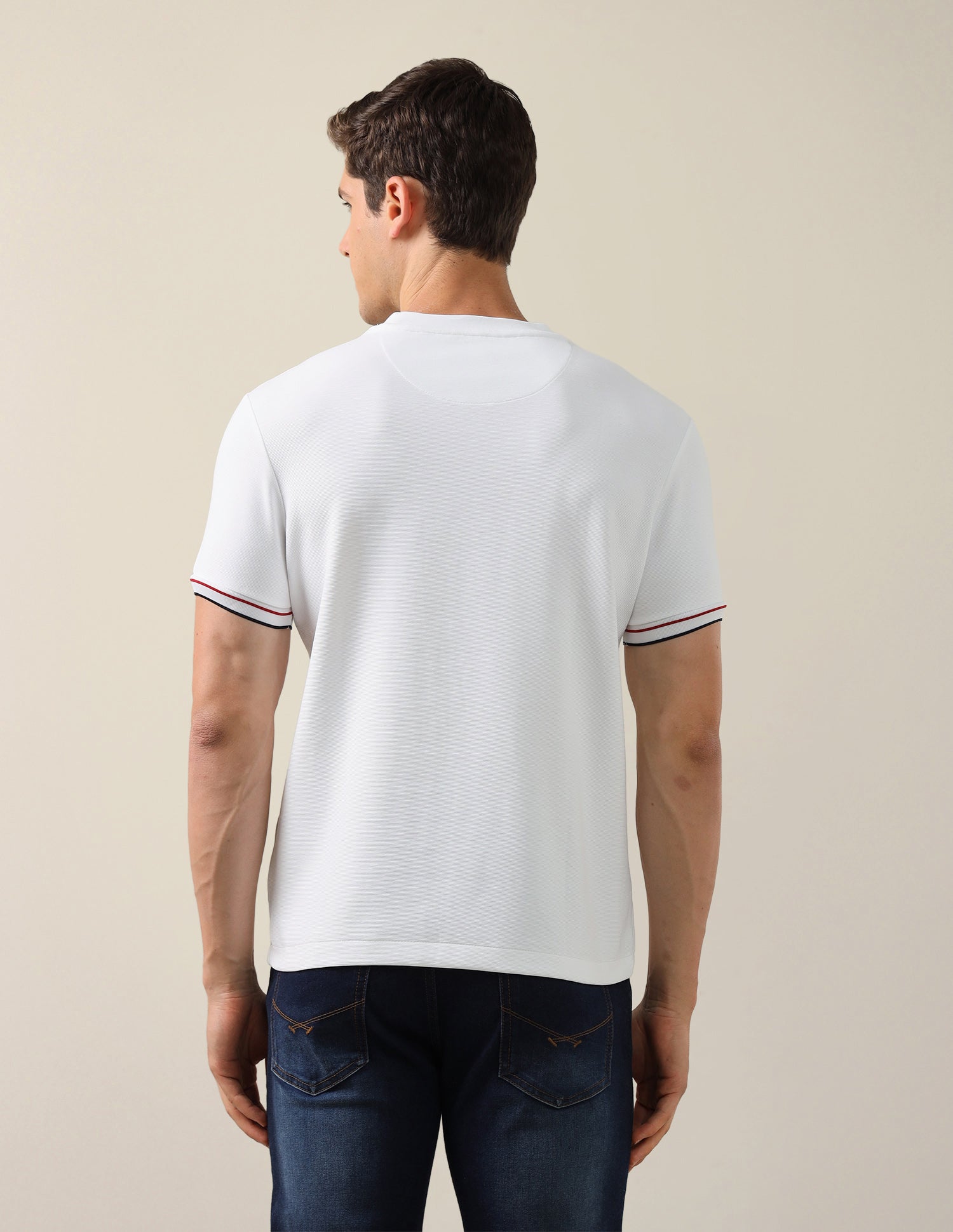Solid Slim Fit T-Shirt White - U.S. Polo Assn. India | Large