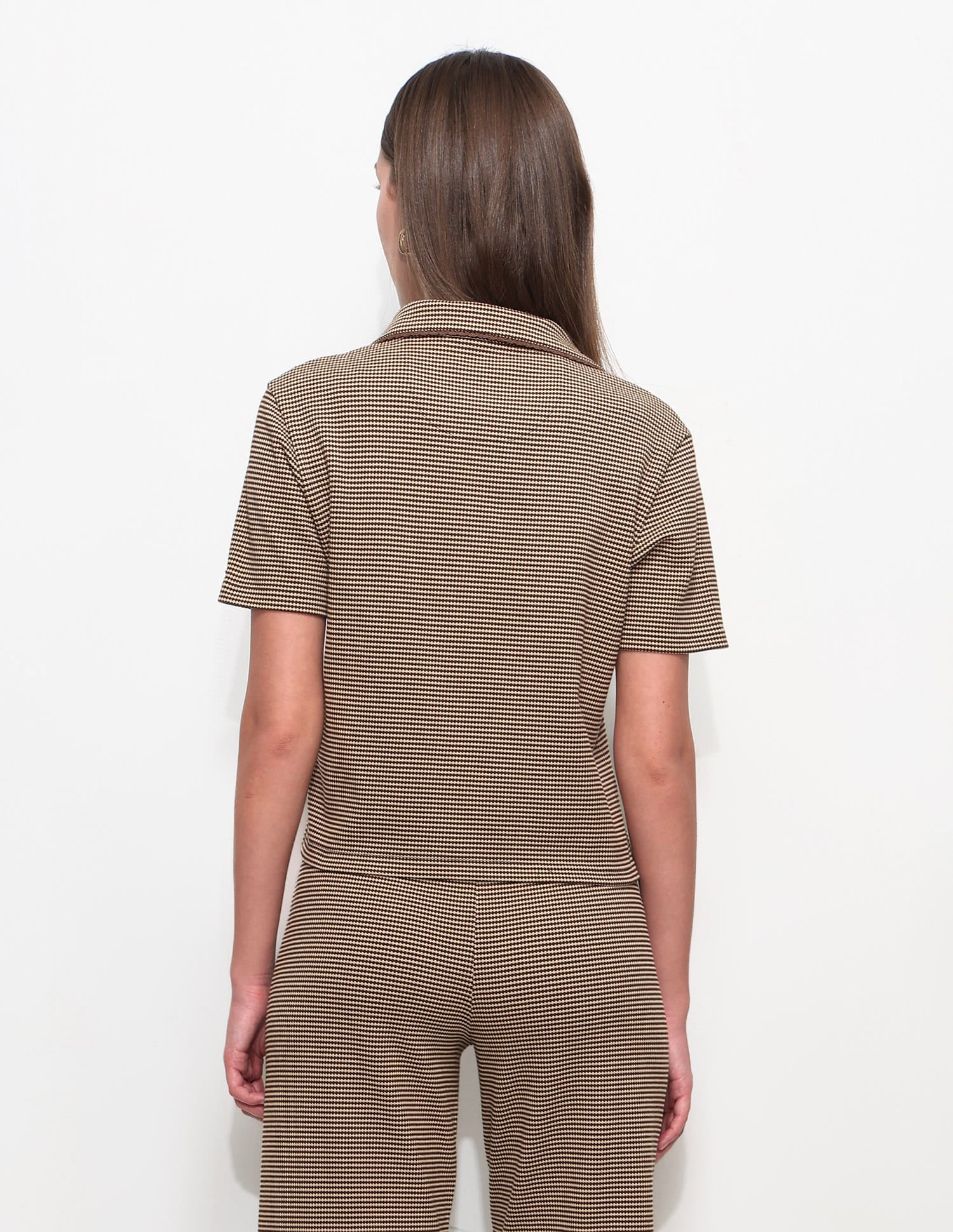 Relaxed Fit Textured Polo Shirt Brown - U.S. Polo Assn. India | Large