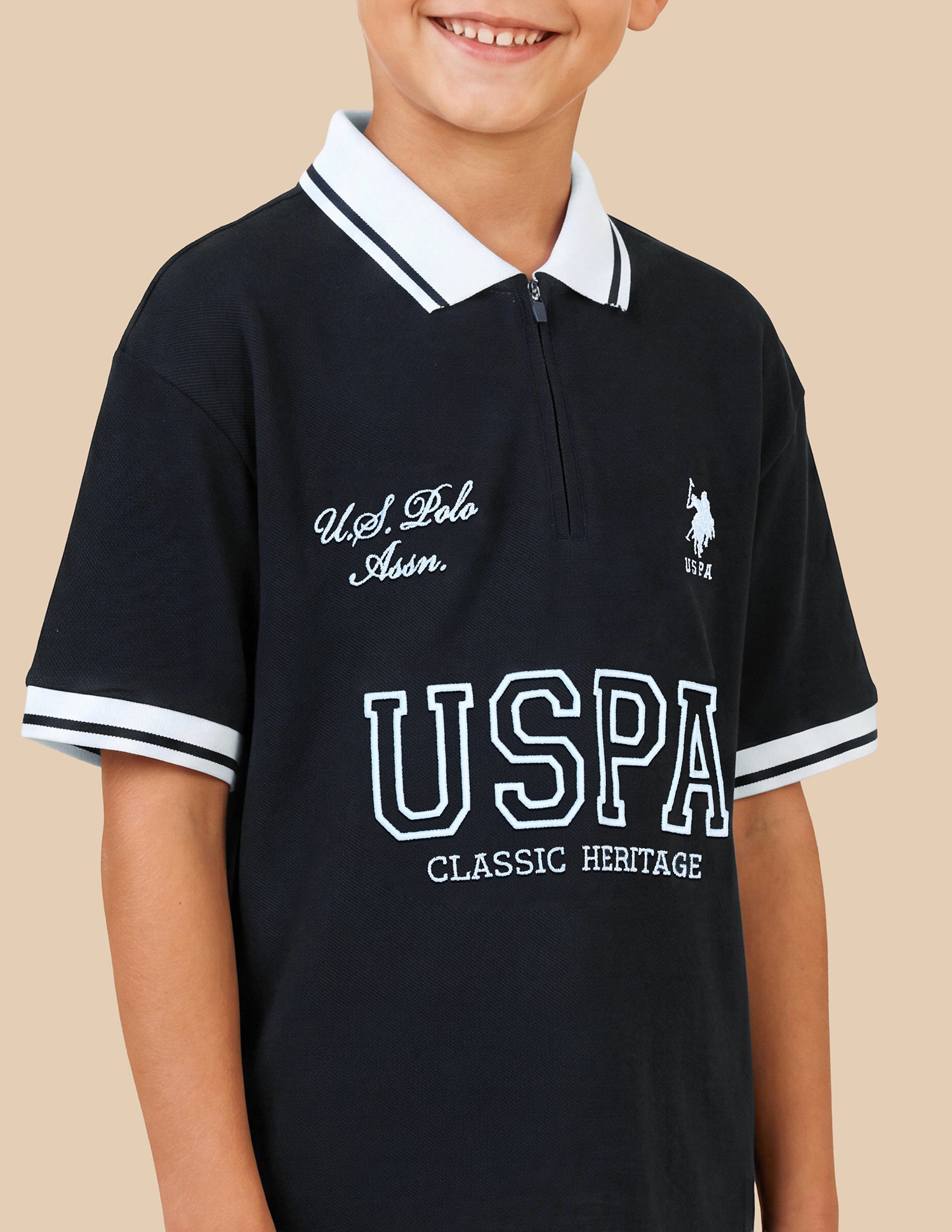 Brand Embroidered Regular Fit Polo Shirt Navy - U.S. Polo Assn. India | Large