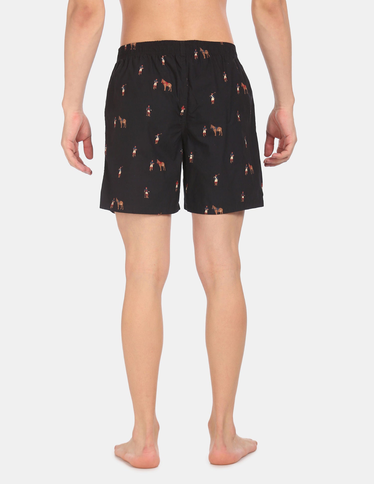 Signature Logo Pure Cotton I108 Boxers - Pack Of 1 Black - U.S. POLO ASSN. | Large