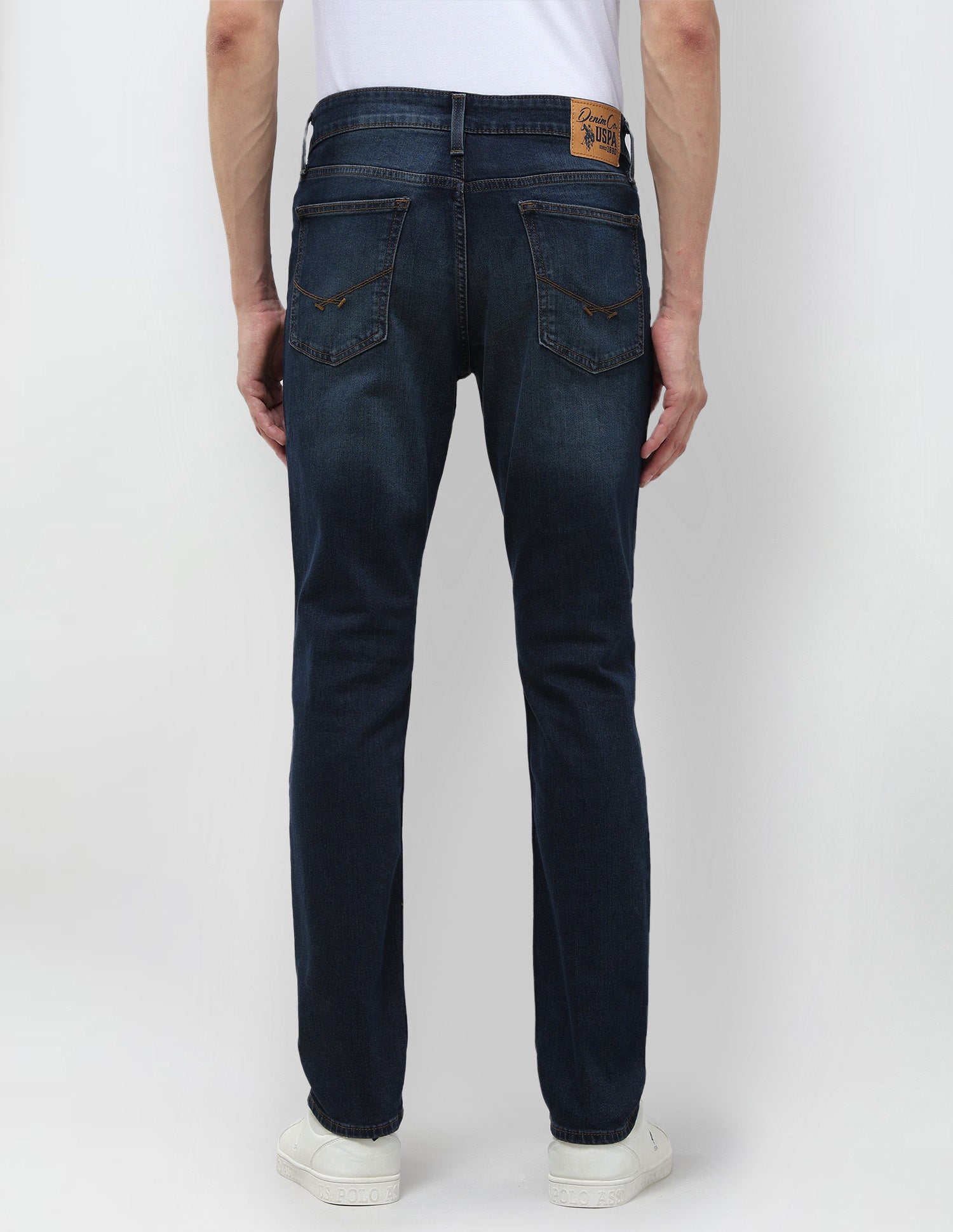 Brandon Slim-Tapered Fit Blue Jeans Med Blue - U.S. POLO ASSN. | Large