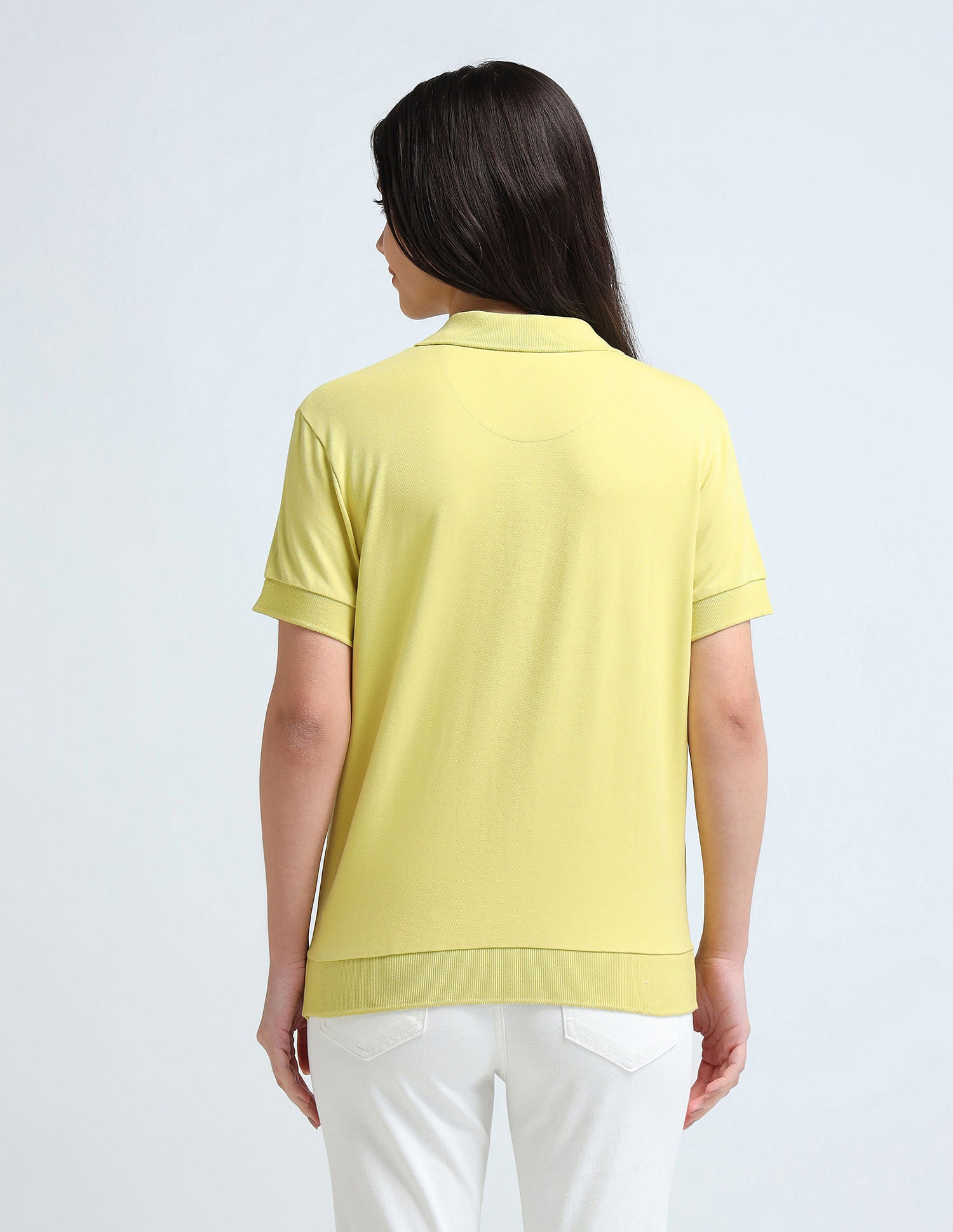 Open Placket Relaxed Polo Shirt Yellow - U.S. POLO ASSN. | Large