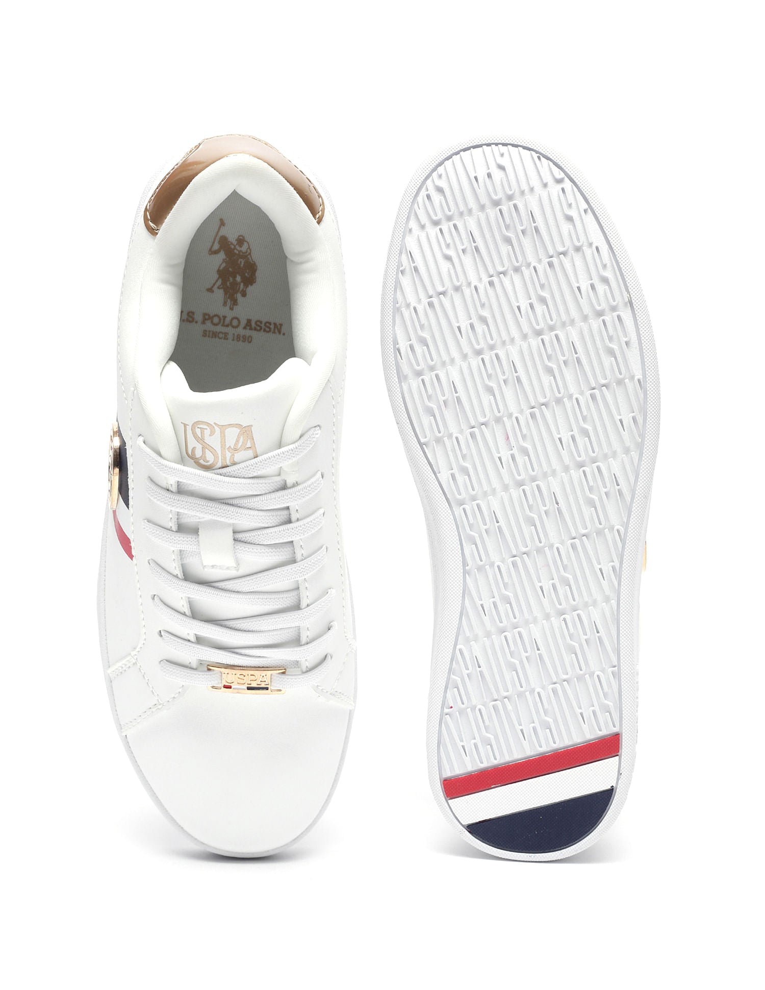 Women Striped Emery 2.0 Sneakers White - U.S. POLO ASSN. | Large