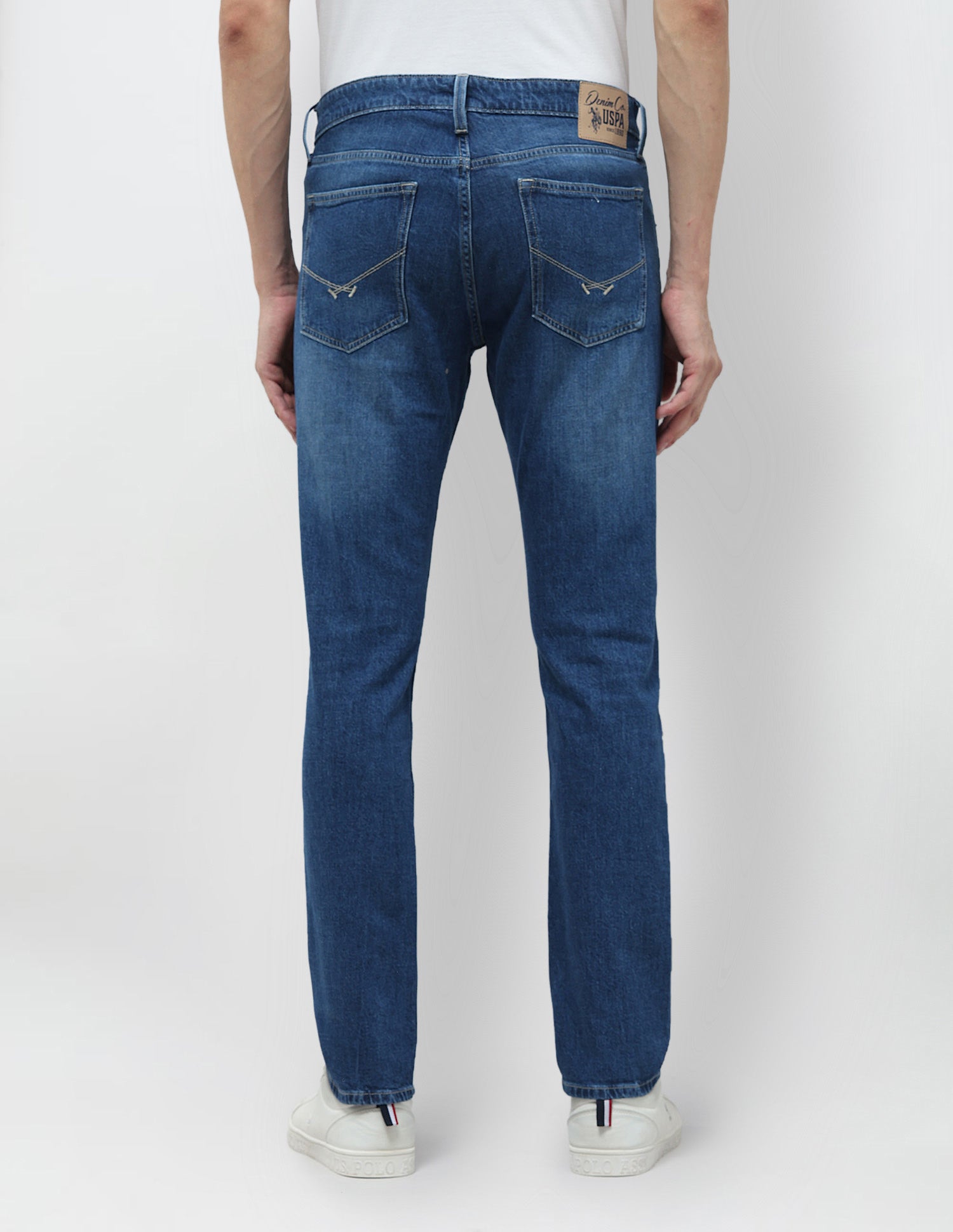 Brandon Slim Tapered Fit Whiskered Jeans Indigo - U.S. POLO ASSN. | Large