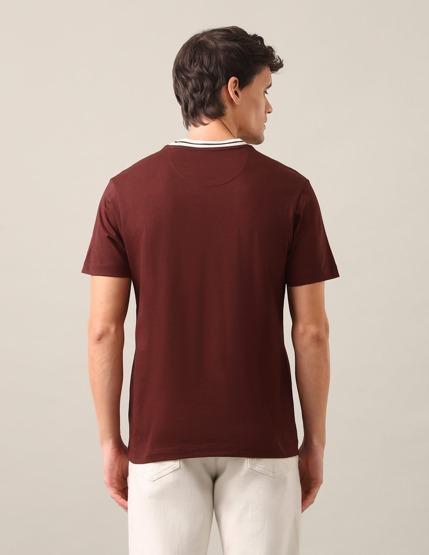 Graphic Brand Printed Slim Fit T-Shirt Brown - U.S. Polo Assn. India | Large