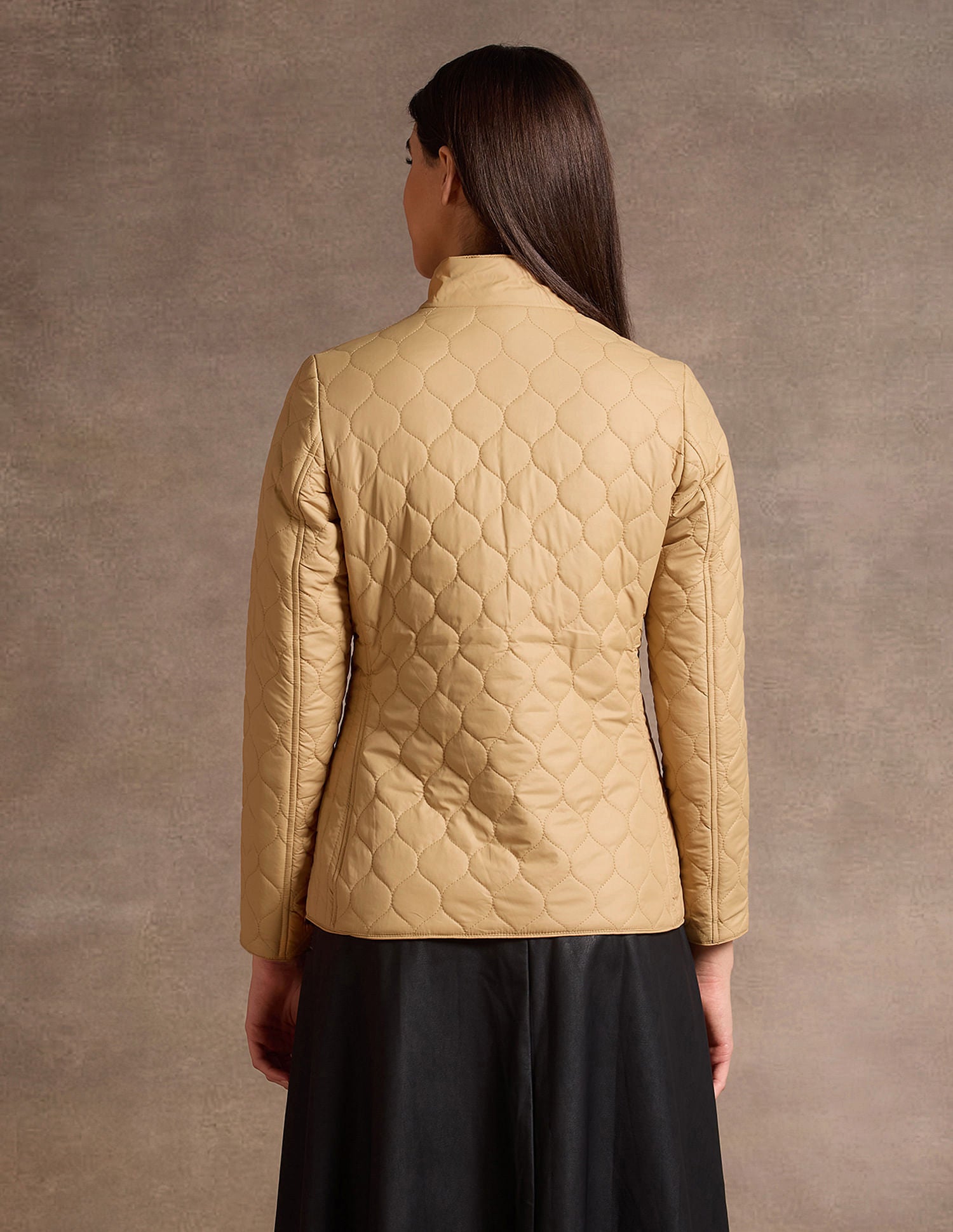 High Neck Puffer Jacket Beige - U.S. POLO ASSN. | Large