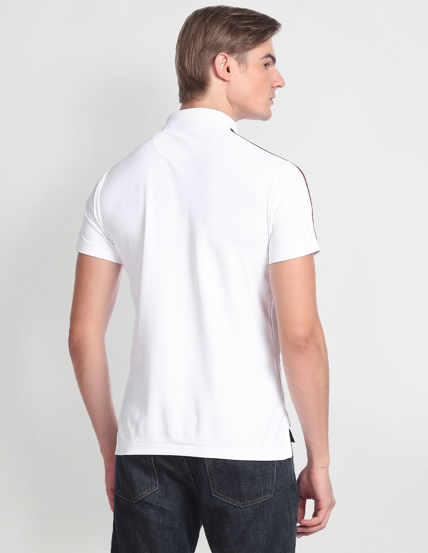 Solid Slim Fit Polo Shirt White - U.S. Polo Assn. India | Large