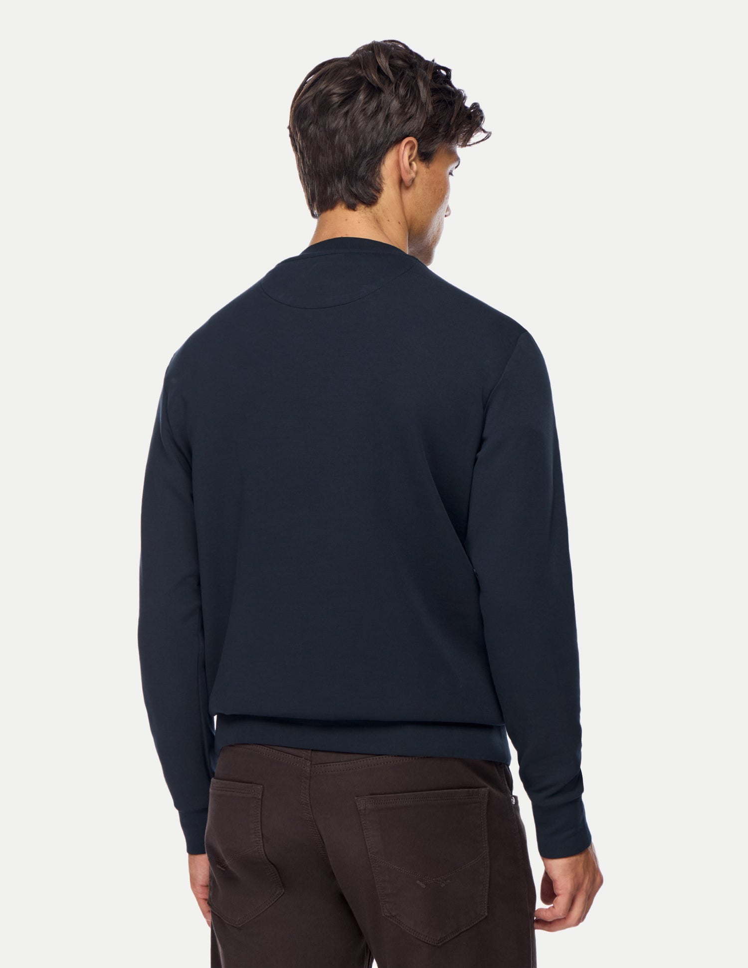Brand Embossed Slim Fit Sweatshirt Navy - U.S. Polo Assn. India | Large