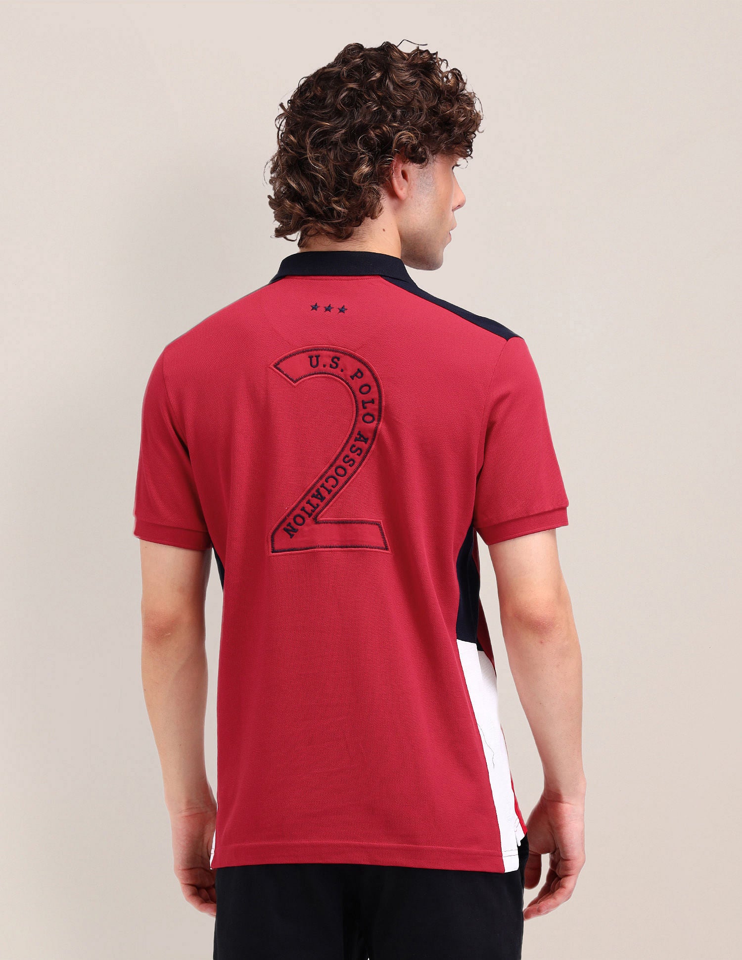 Printed Slim Fit Polo Shirt Red - U.S. POLO ASSN. | Large