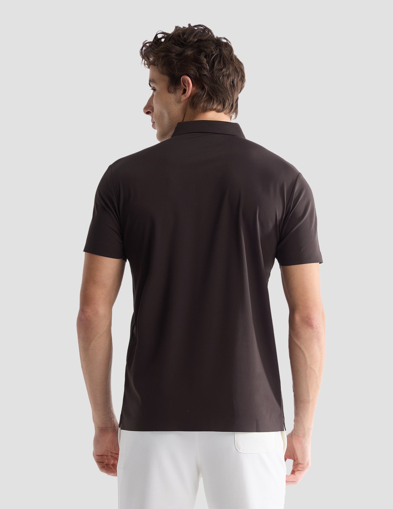 Solid Slim Fit Active Polo Shirt Dark Brown - U.S. Polo Assn. India | Large