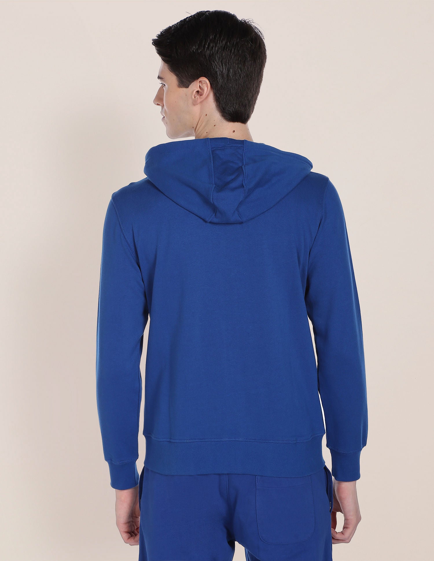 Solid Hooded Sweatshirt Blue - U.S. POLO ASSN. | Large