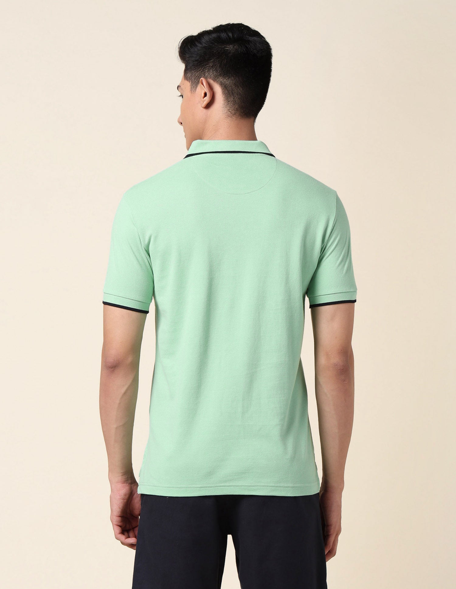 Solid Slim Fit Polo Shirt Green - U.S. Polo Assn. India | Large