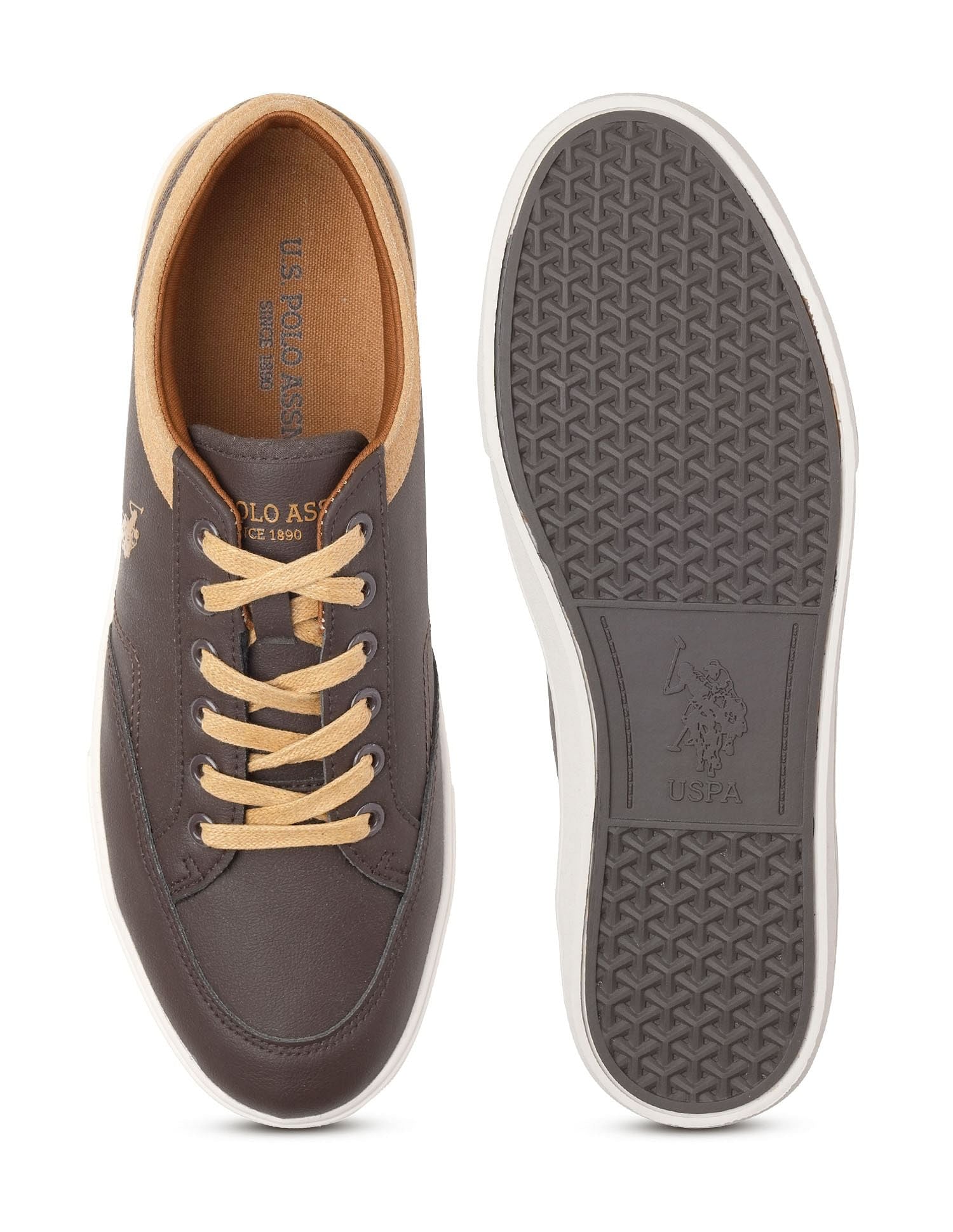 Men Monton 7.0 Colourblocked Sneakers Brown - U.S. POLO ASSN. | Large