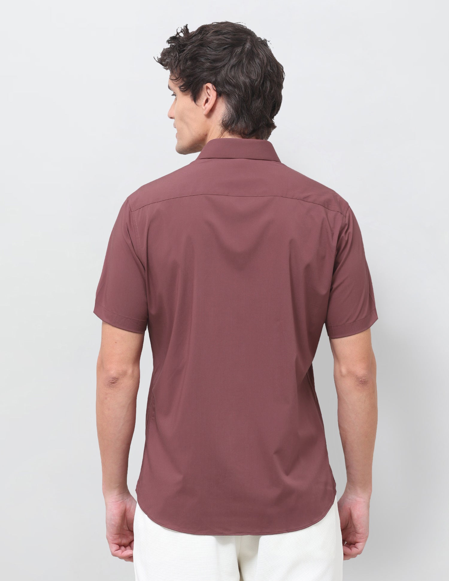 Solid Regular Fit Shirt Maroon - U.S. Polo Assn. India | Large