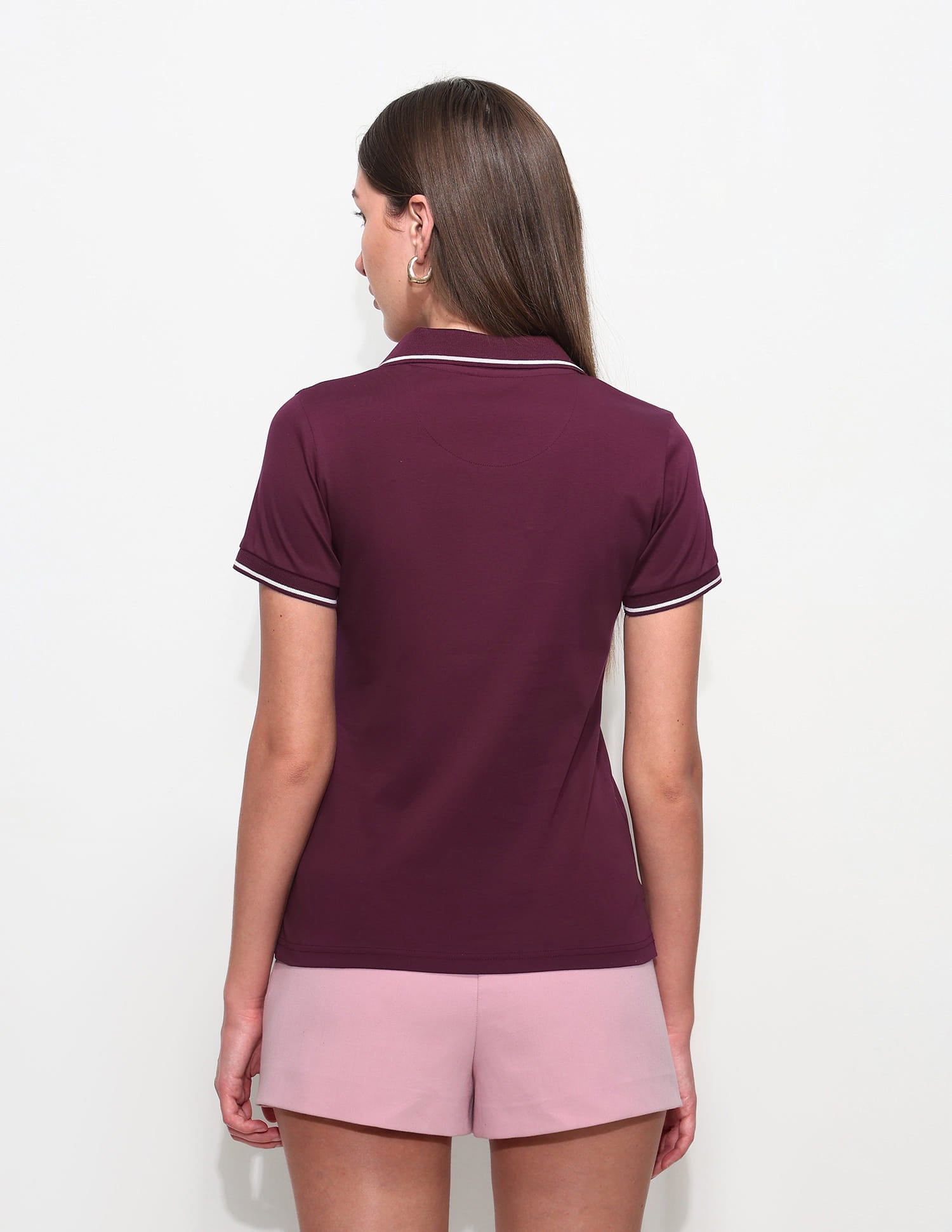 Regular Fit Solid Polo Shirt Purple - U.S. Polo Assn. India | Large