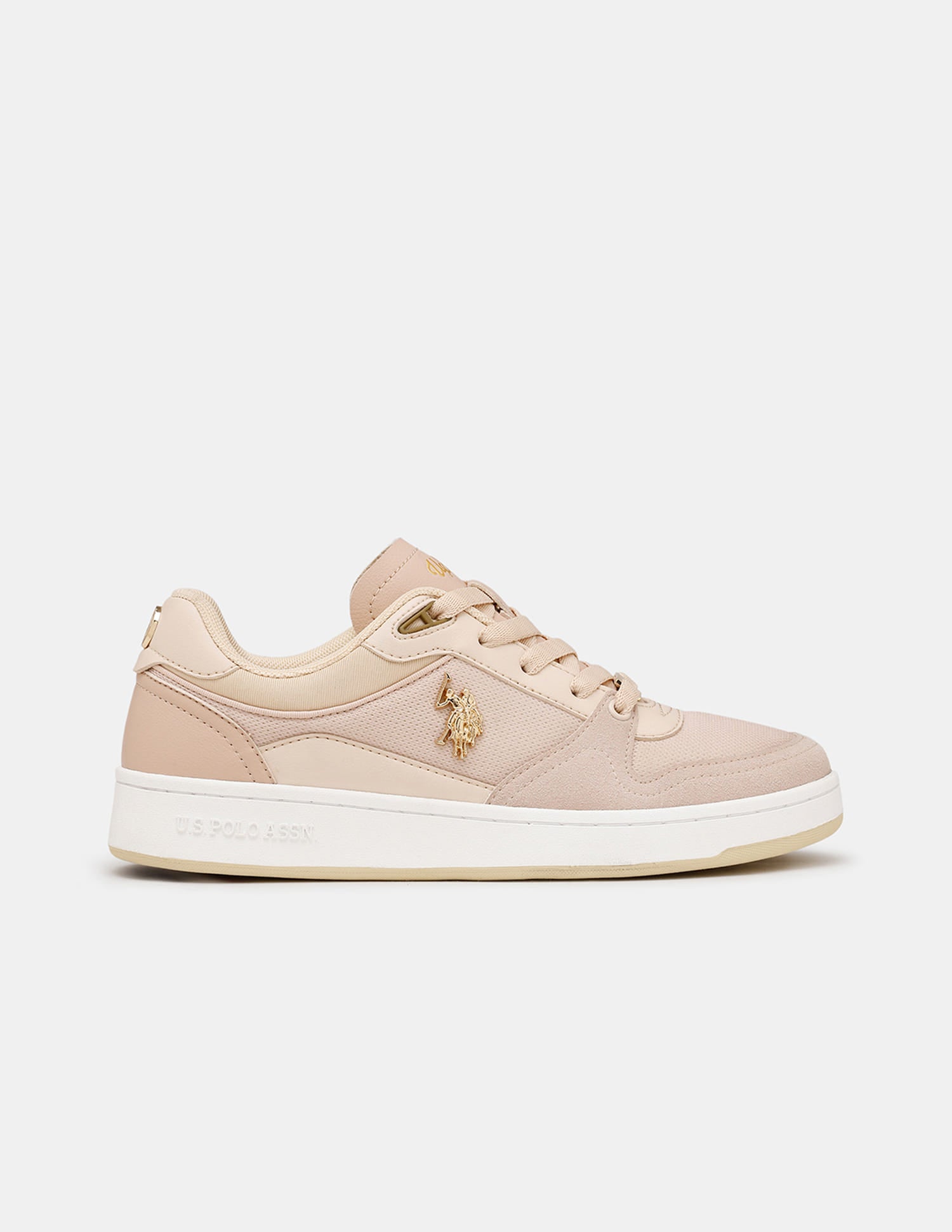 Women Della Round Toe Lace Ups Sneakers Nude - U.S. Polo Assn. India | Large