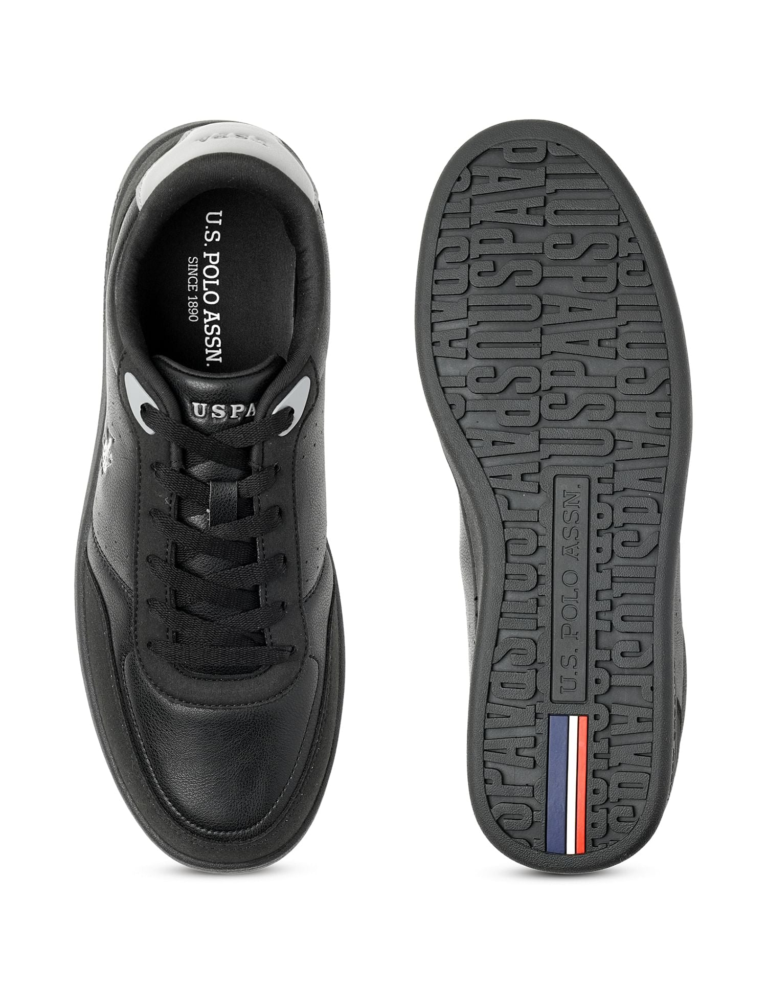 Men Bram Black All Day Sneakers Black - U.S. Polo Assn. India | Large