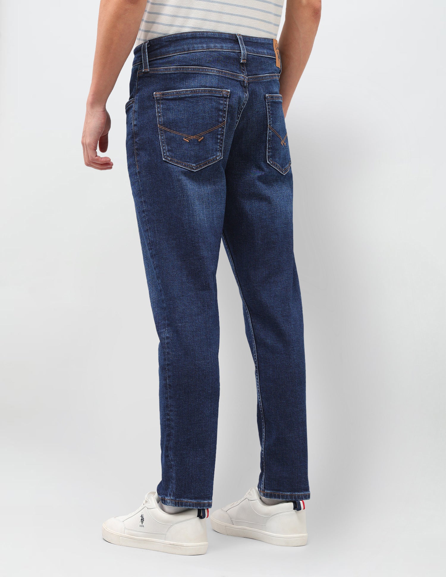 Cole Comfort Cropped Fit Blue Jeans Dark Blue - U.S. Polo Assn. India | Large
