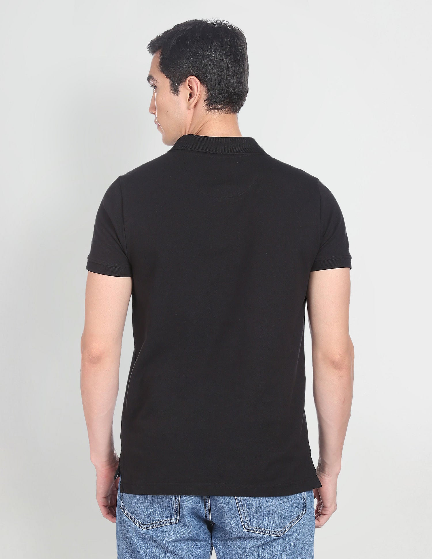 Metallic Logo Polo Shirt Black - U.S. Polo Assn. India | Large