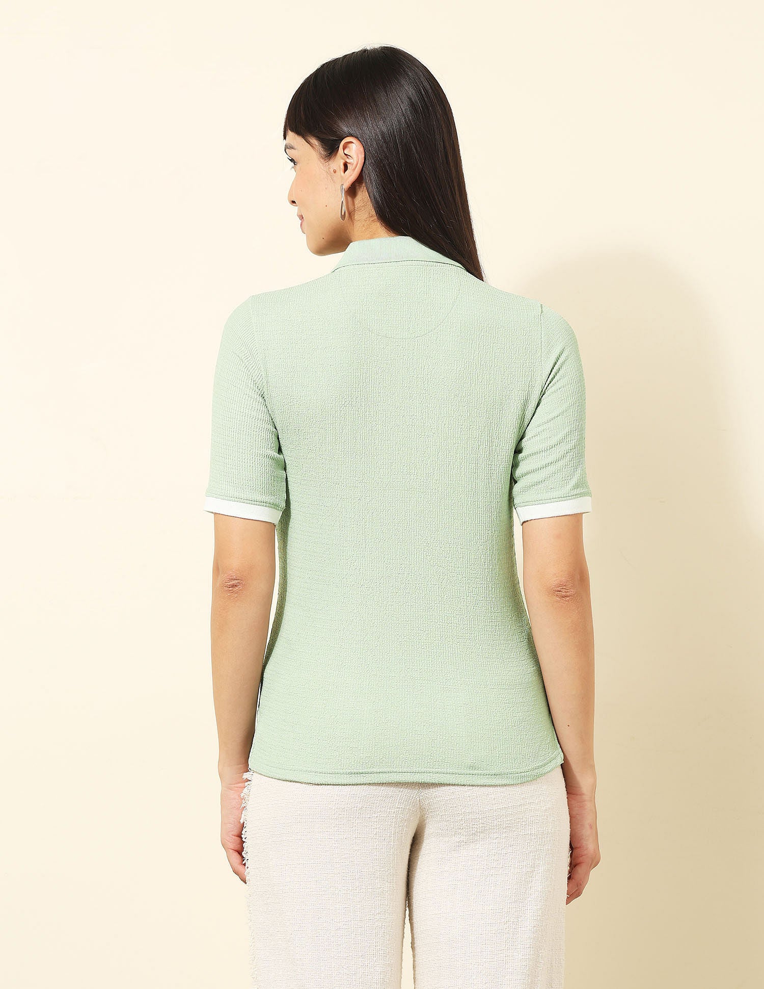 Regular Fit Textured Polo Shirt Mint - U.S. POLO ASSN. | Large