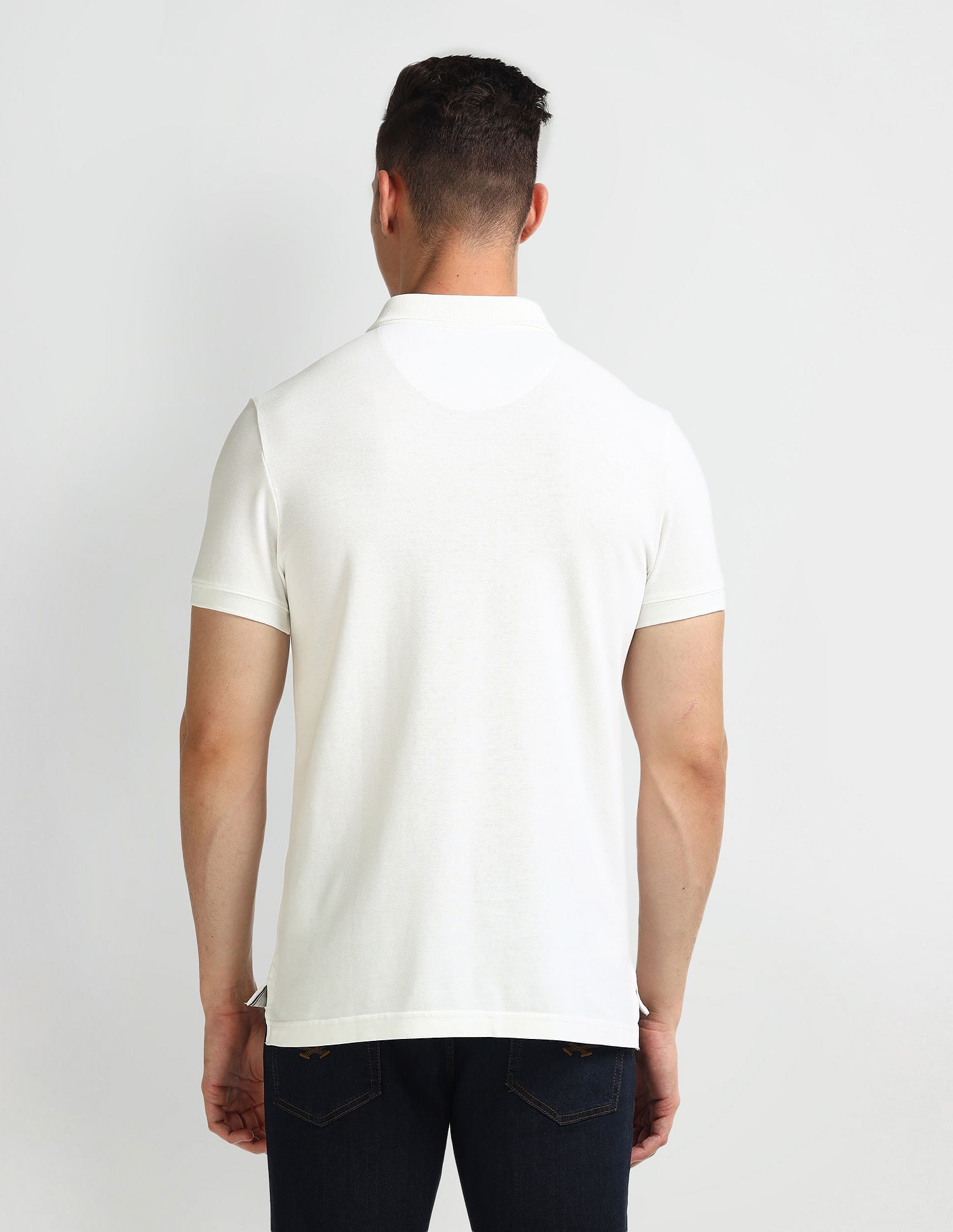Solid Muscle Fit Polo Shirt Ivory - U.S. Polo Assn. India | Large